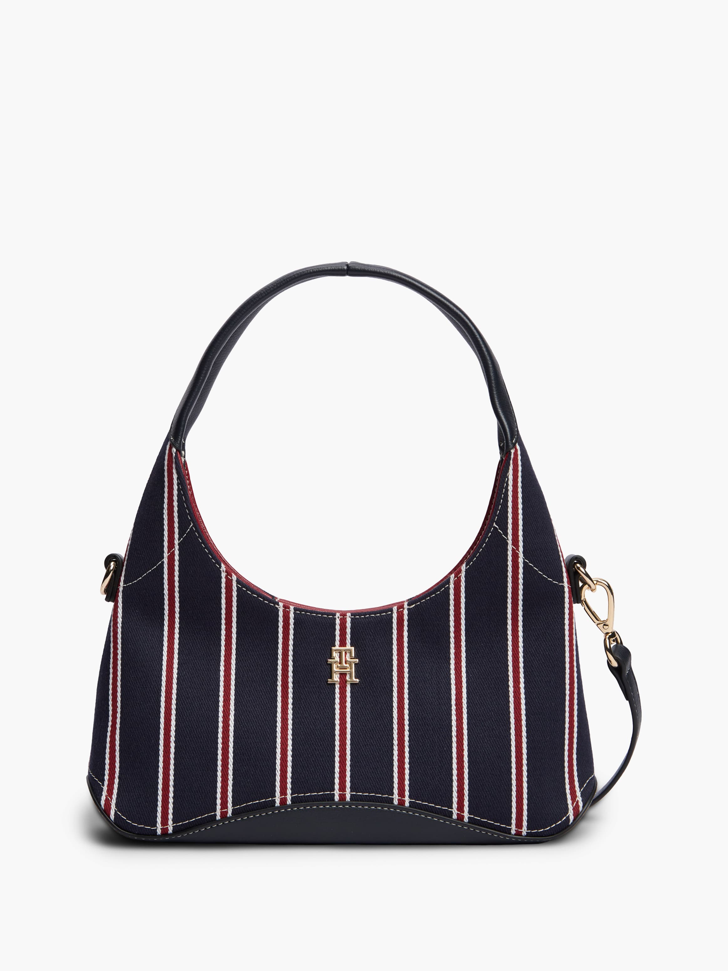 Global Stripe TH Monogram Hobo Bag
