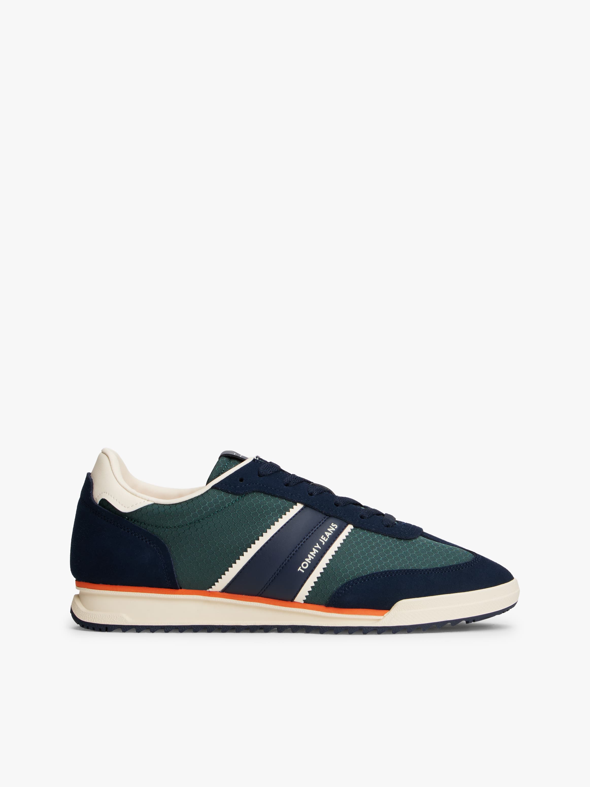 Retro Mixed Texture Serrated Trainers