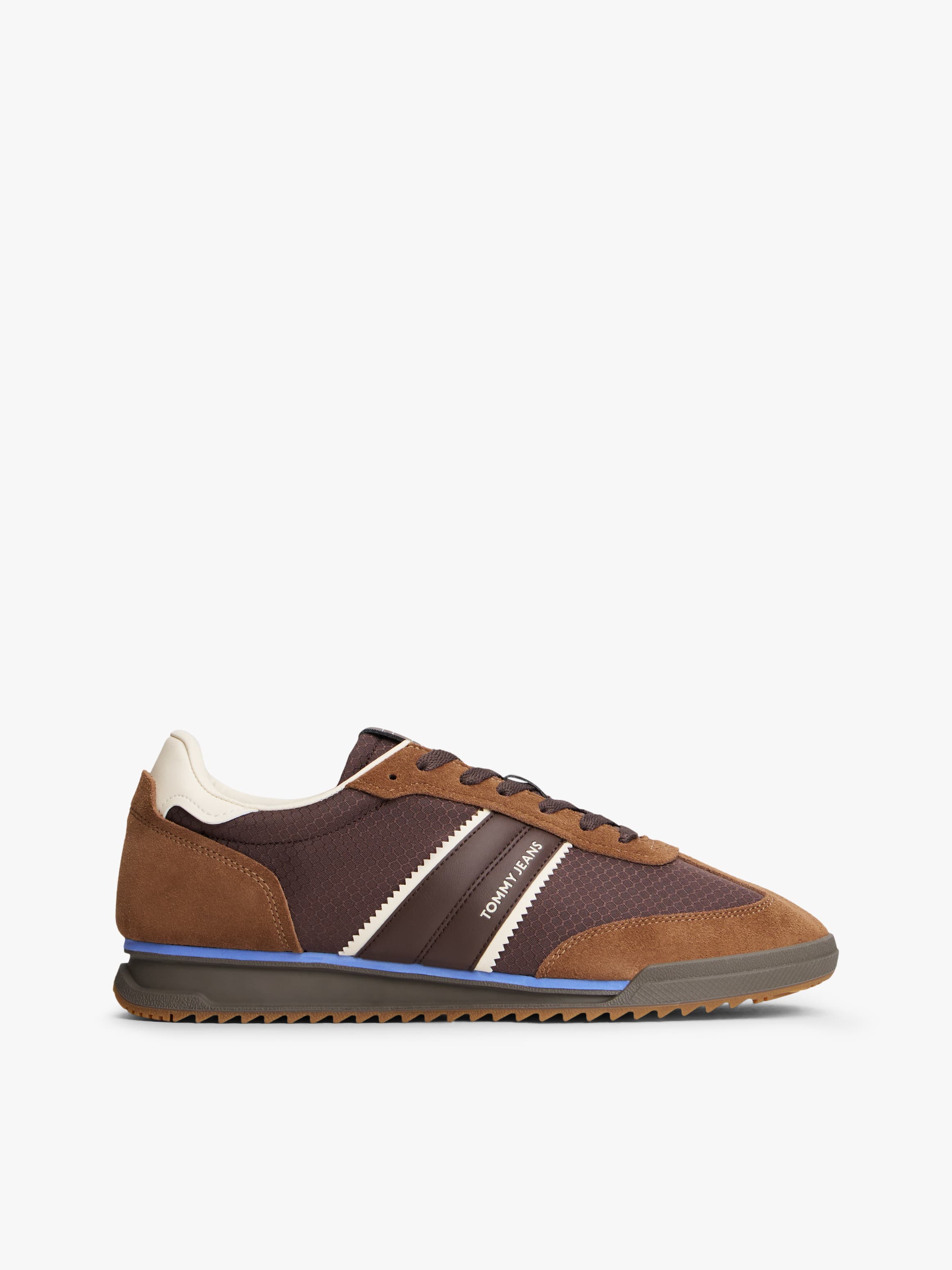 Retro Mixed Texture Serrated Trainers