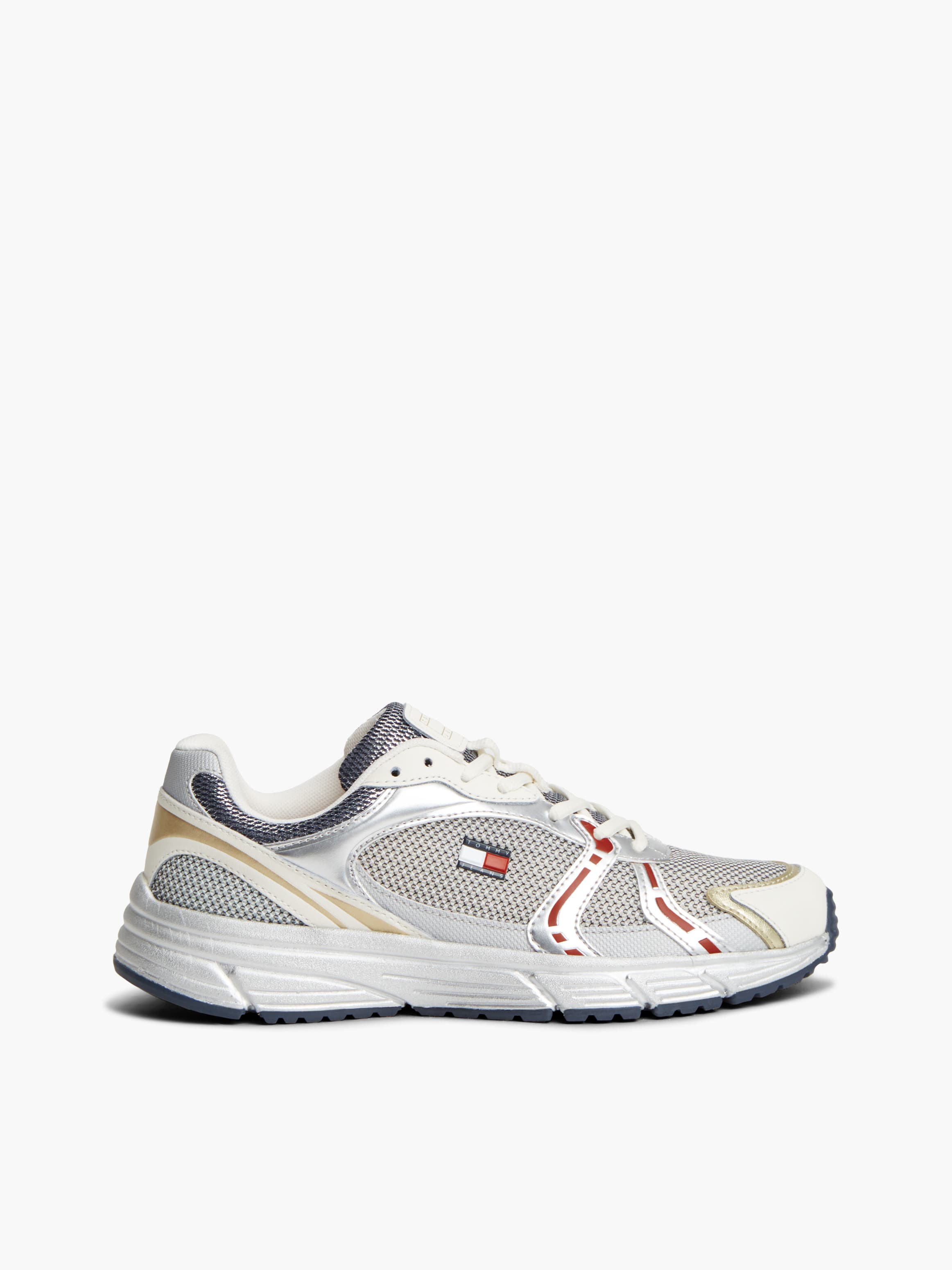 Metallic Mixed Textured Trainers