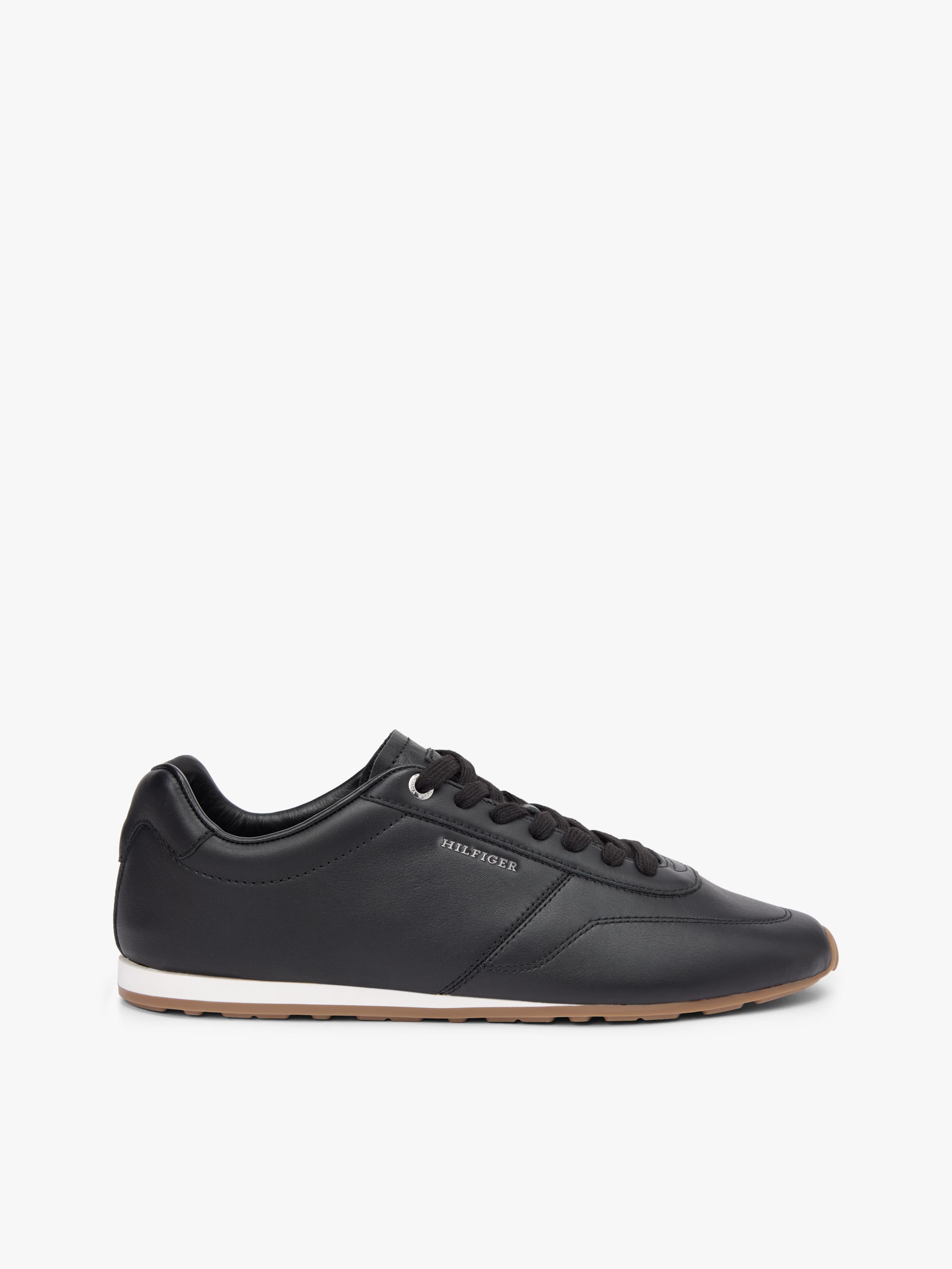 Low Profile Logo Leather Trainers