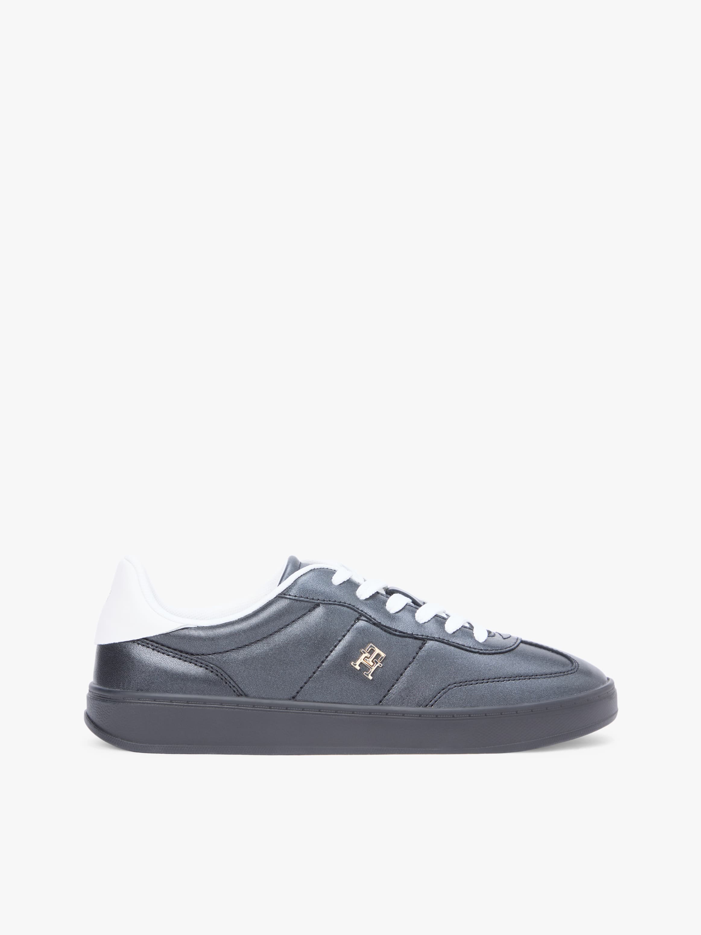 TH Monogram Metallic Trainers with Leather