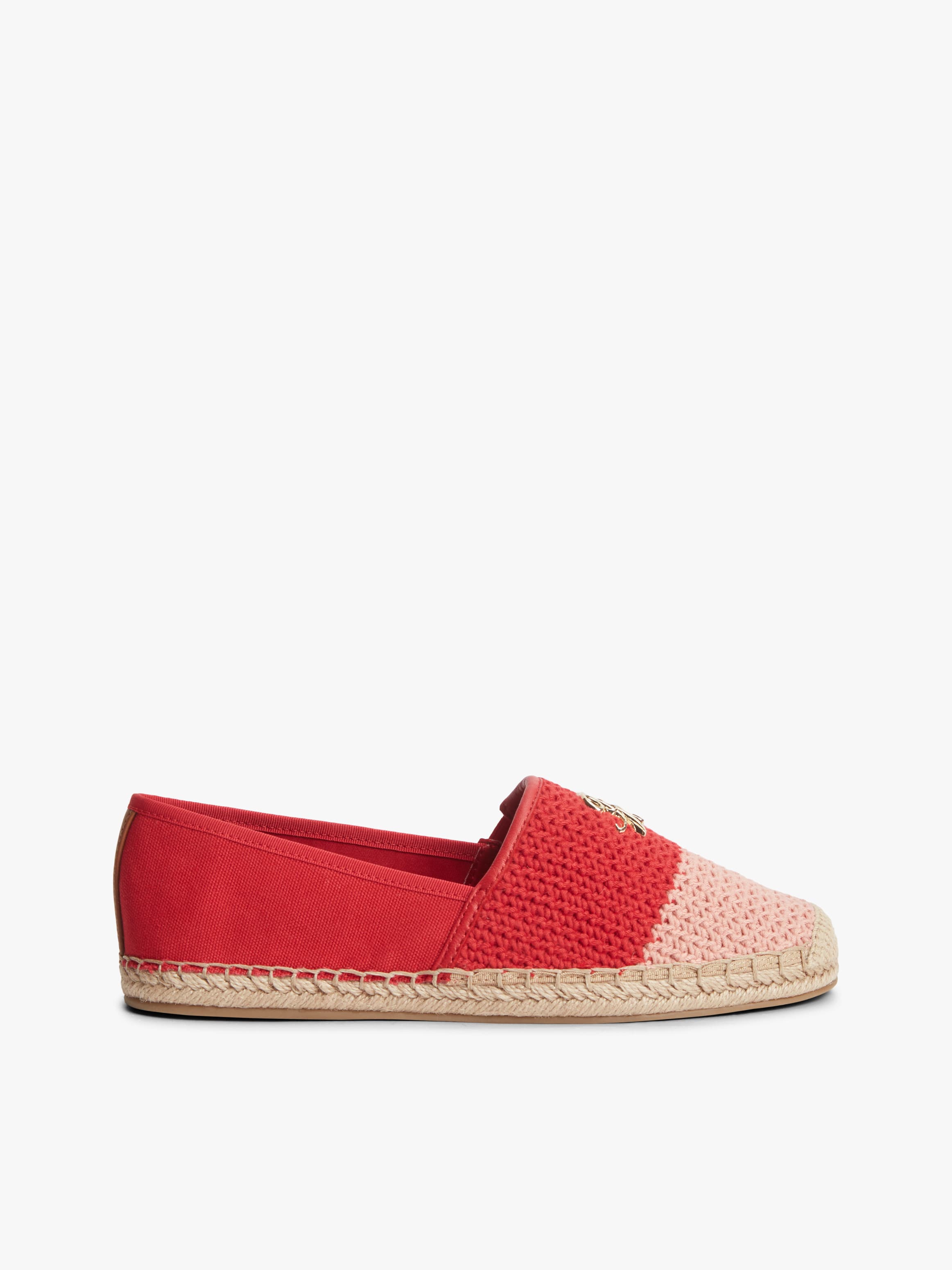 Logo Plaque Colour-Blocked Woven Espadrilles