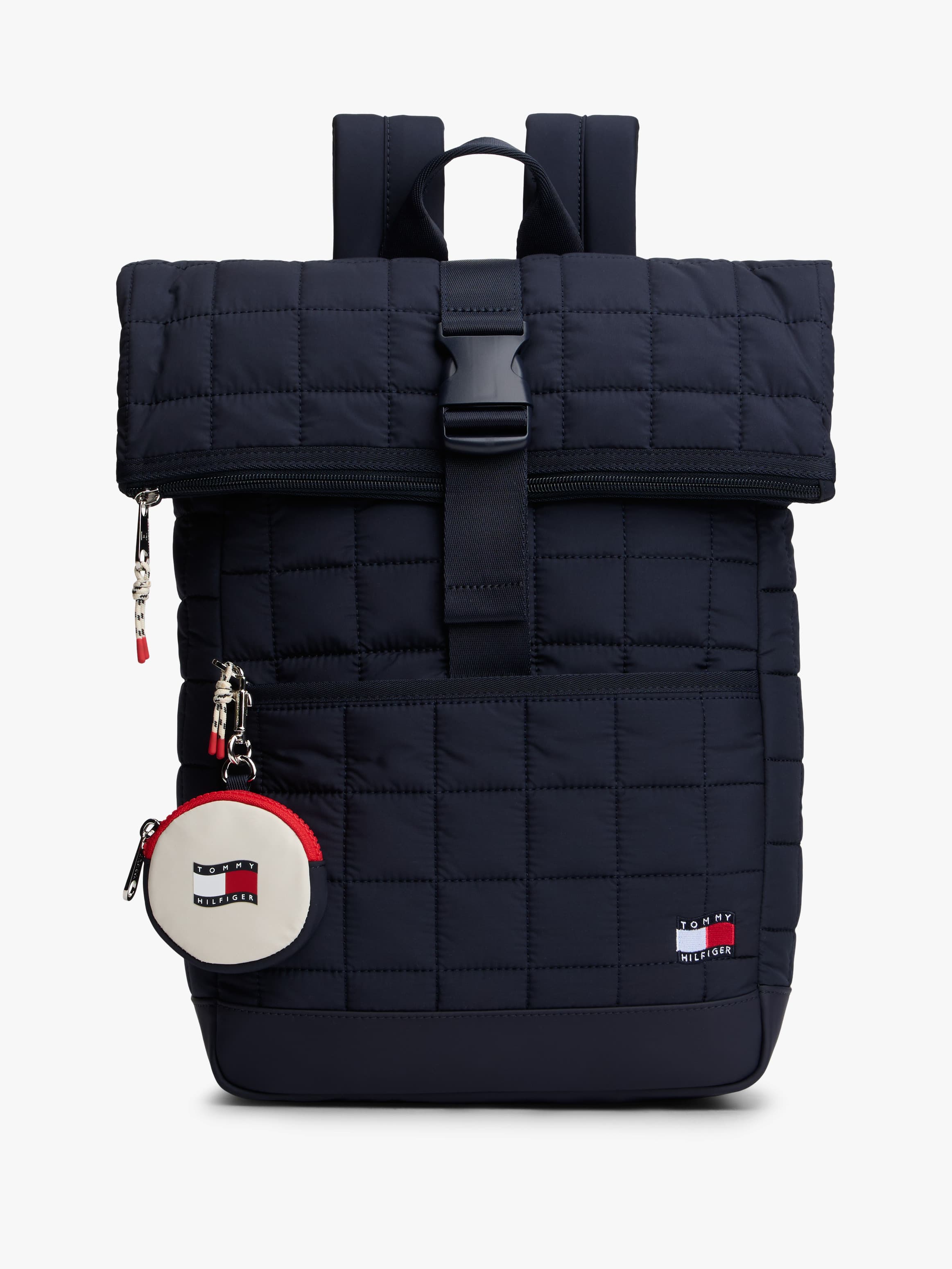 Kids' Wavy Flag Quilted Roll-Top Backpack