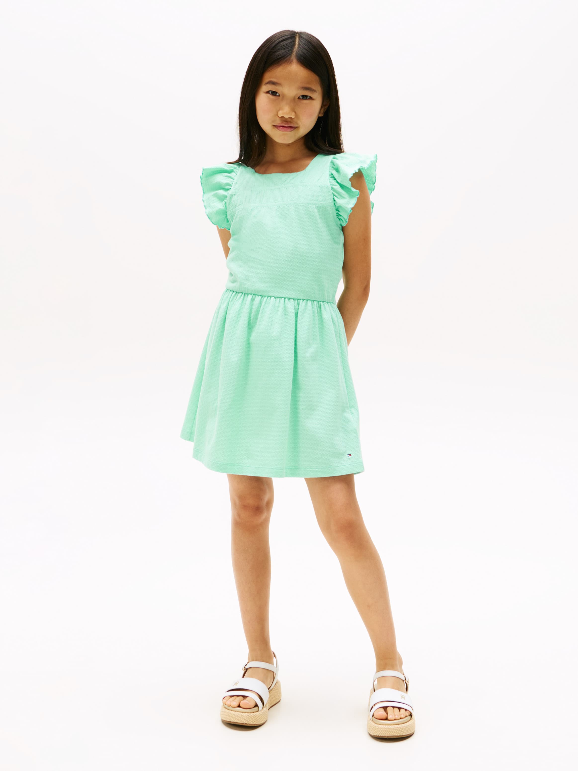 Textured Knit Fit and Flare Dress