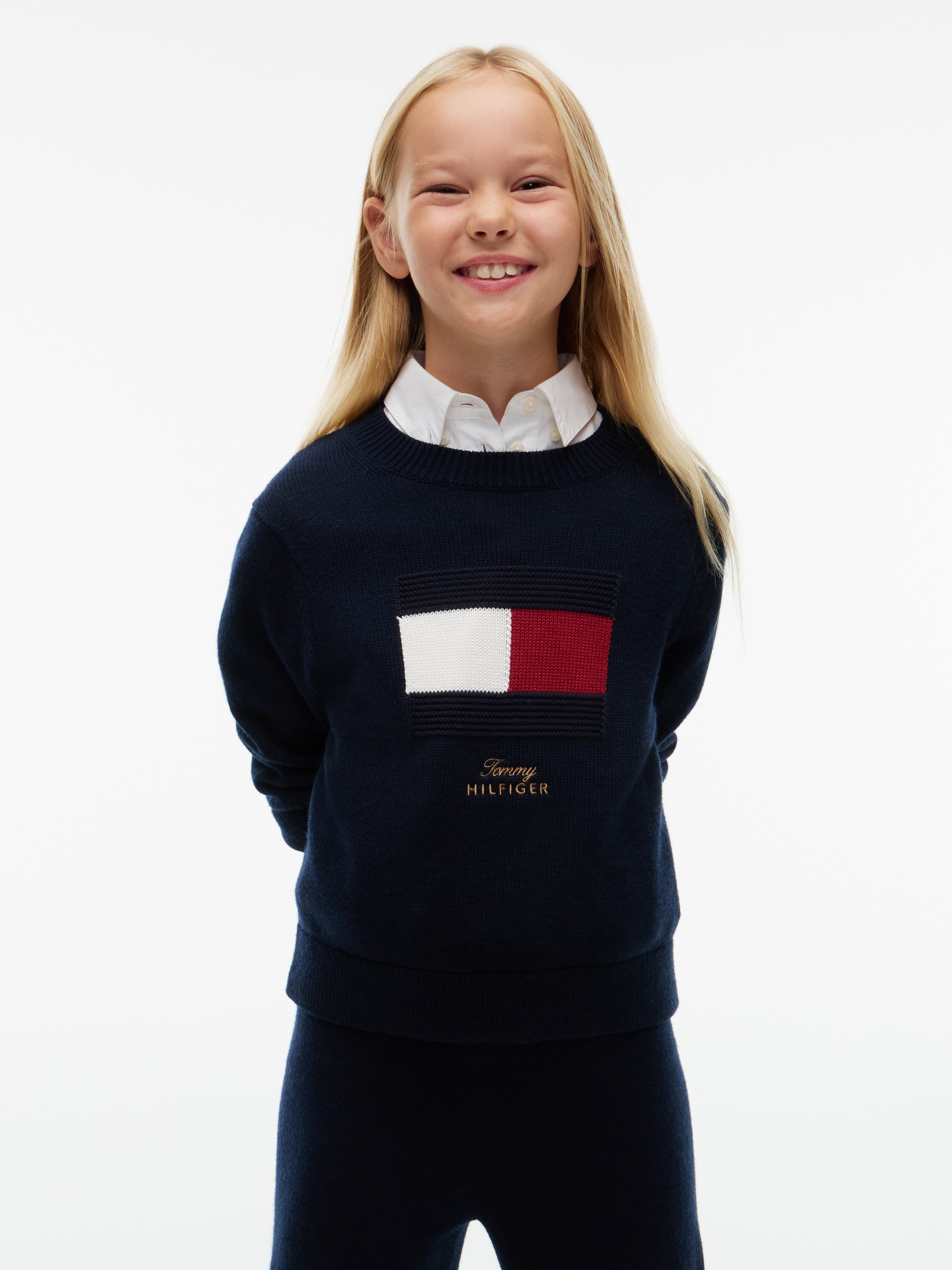 Logo Embroidery Flag Jumper with Wool