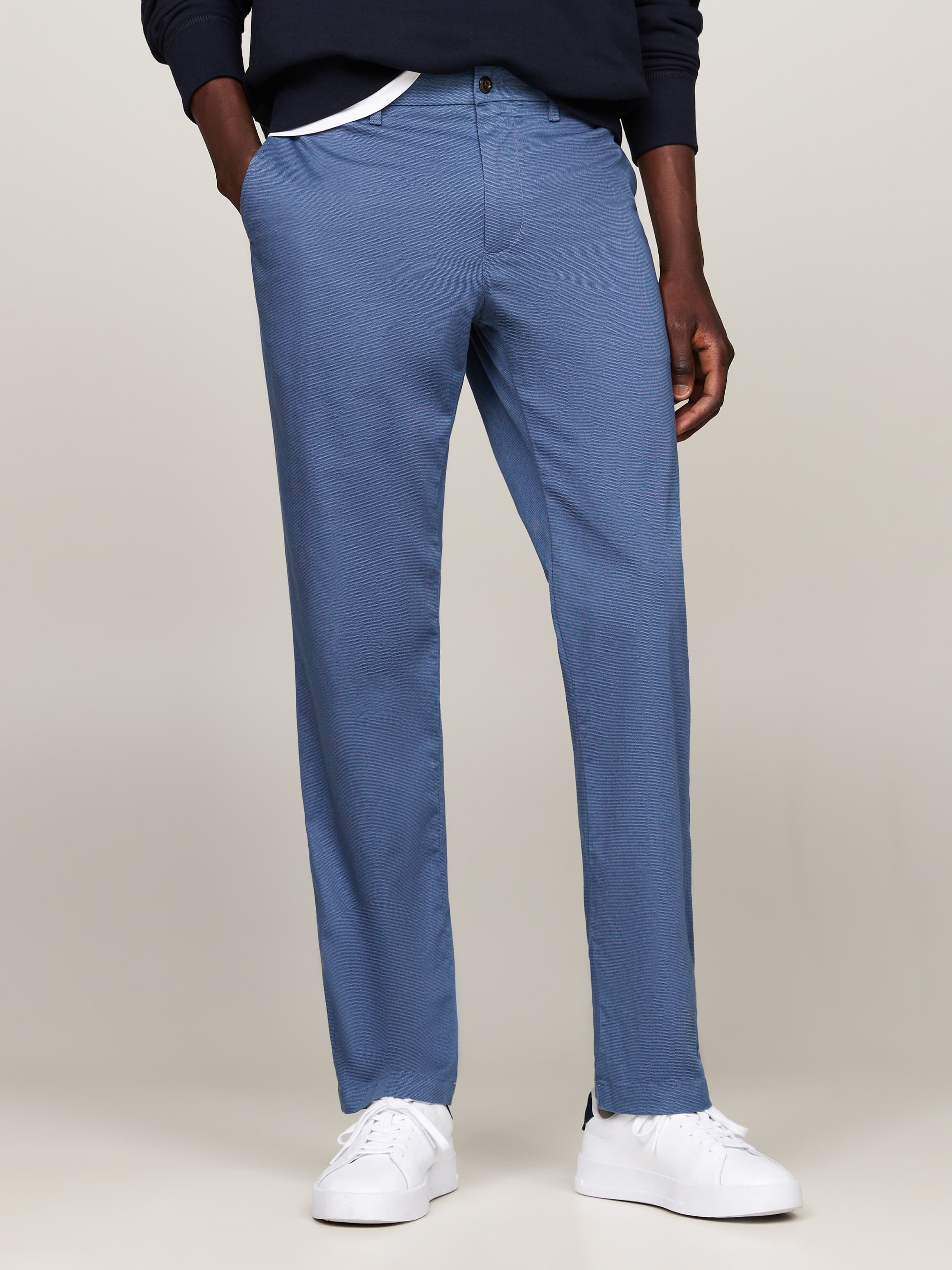 Denton Printed Stretch Cotton Straight Chinos