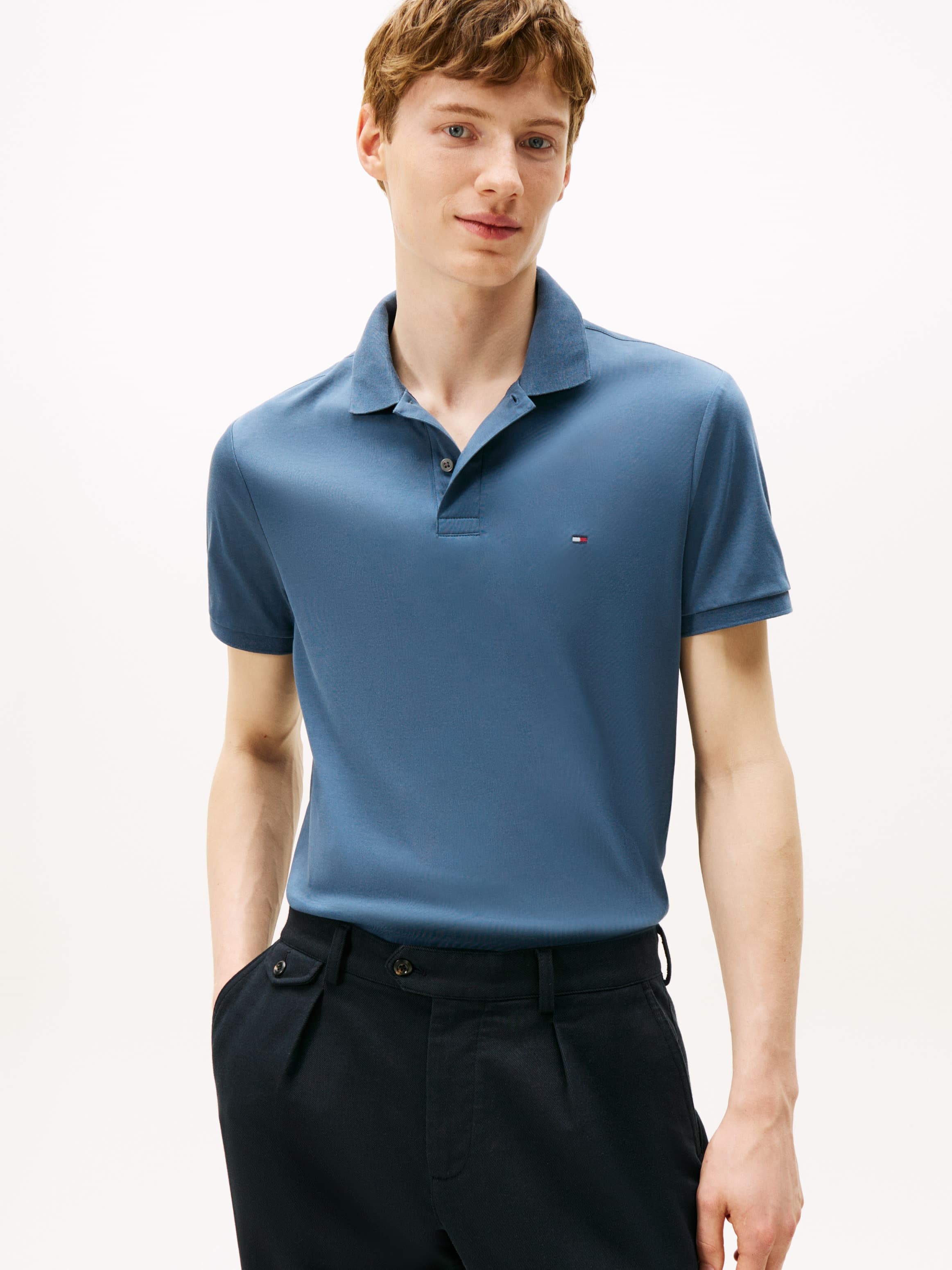 Regular Fit Interlock Knit Polo Shirt
