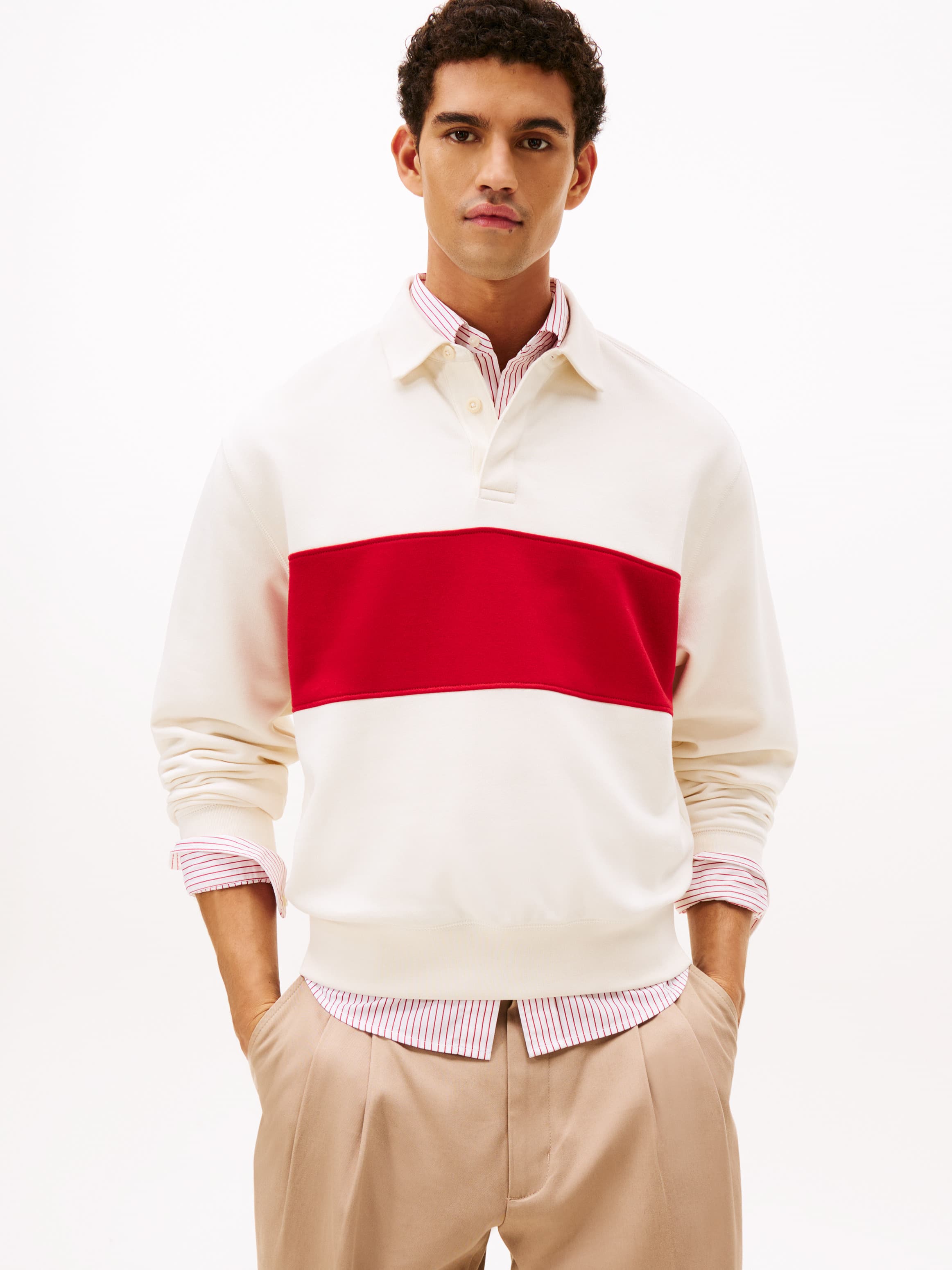 Colour-Blocked Rugby Jumper