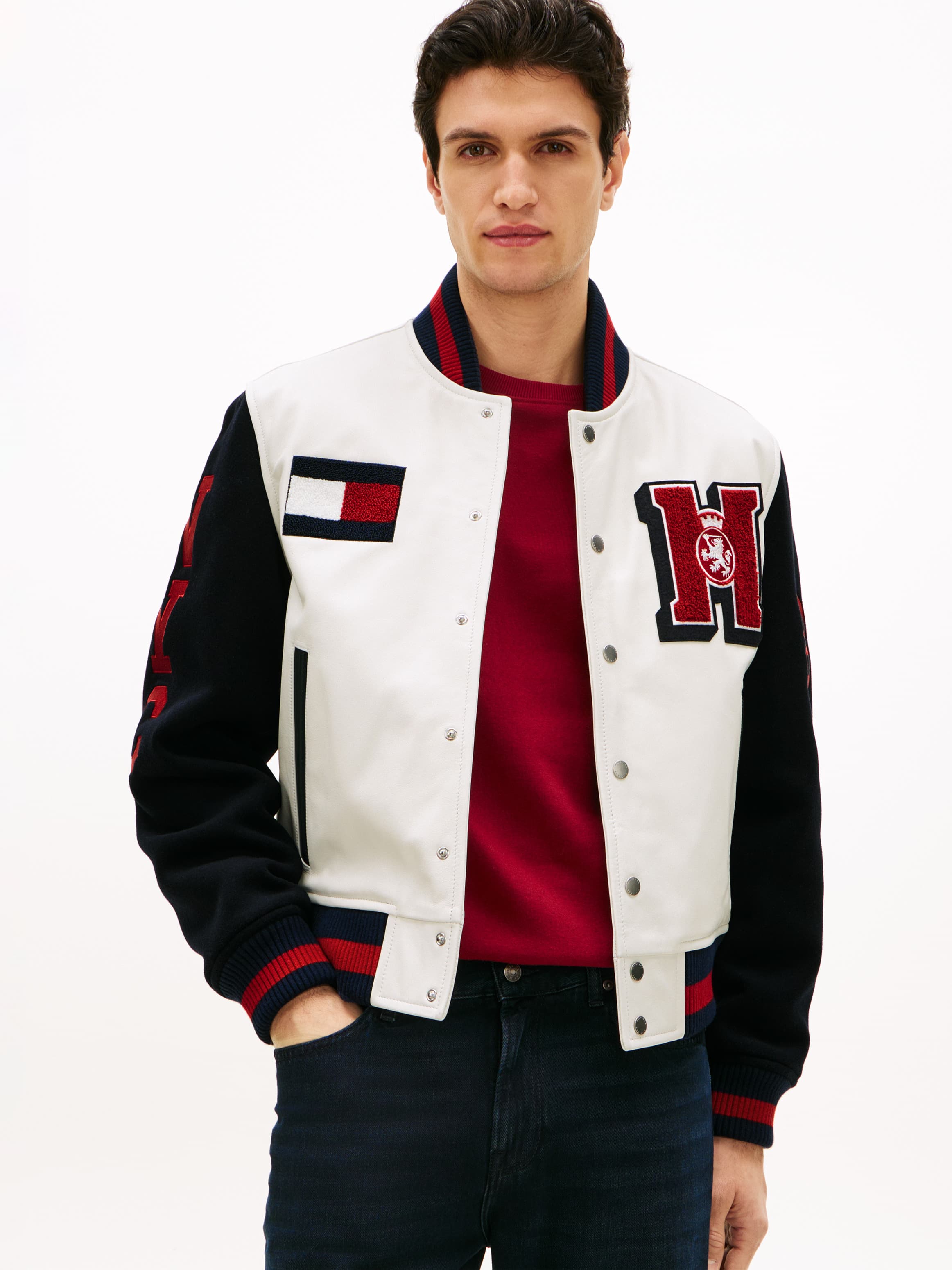 Logo Appliqué Relaxed Varsity Jacket