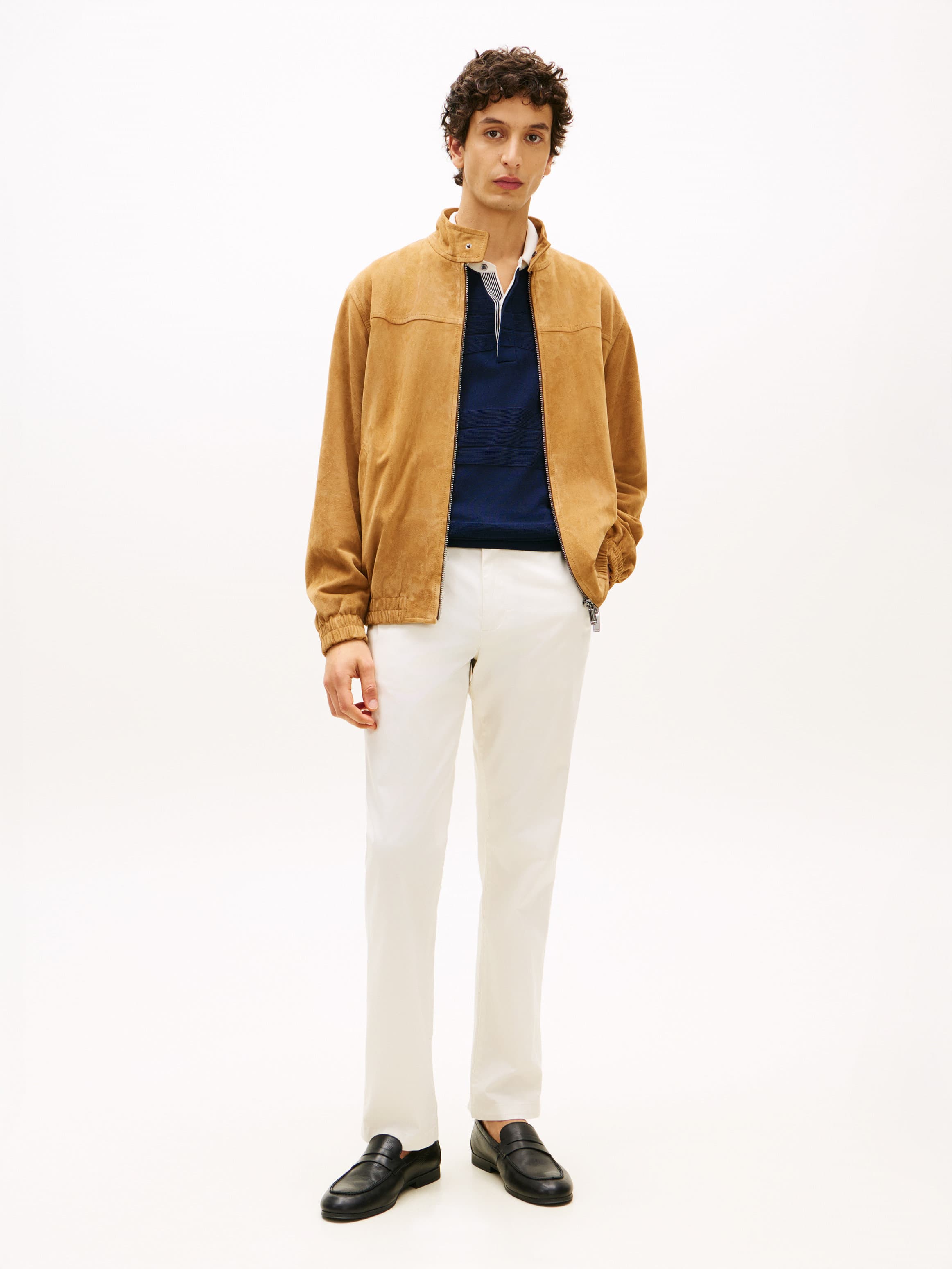 Denton Micro Print Straight Leg Chinos