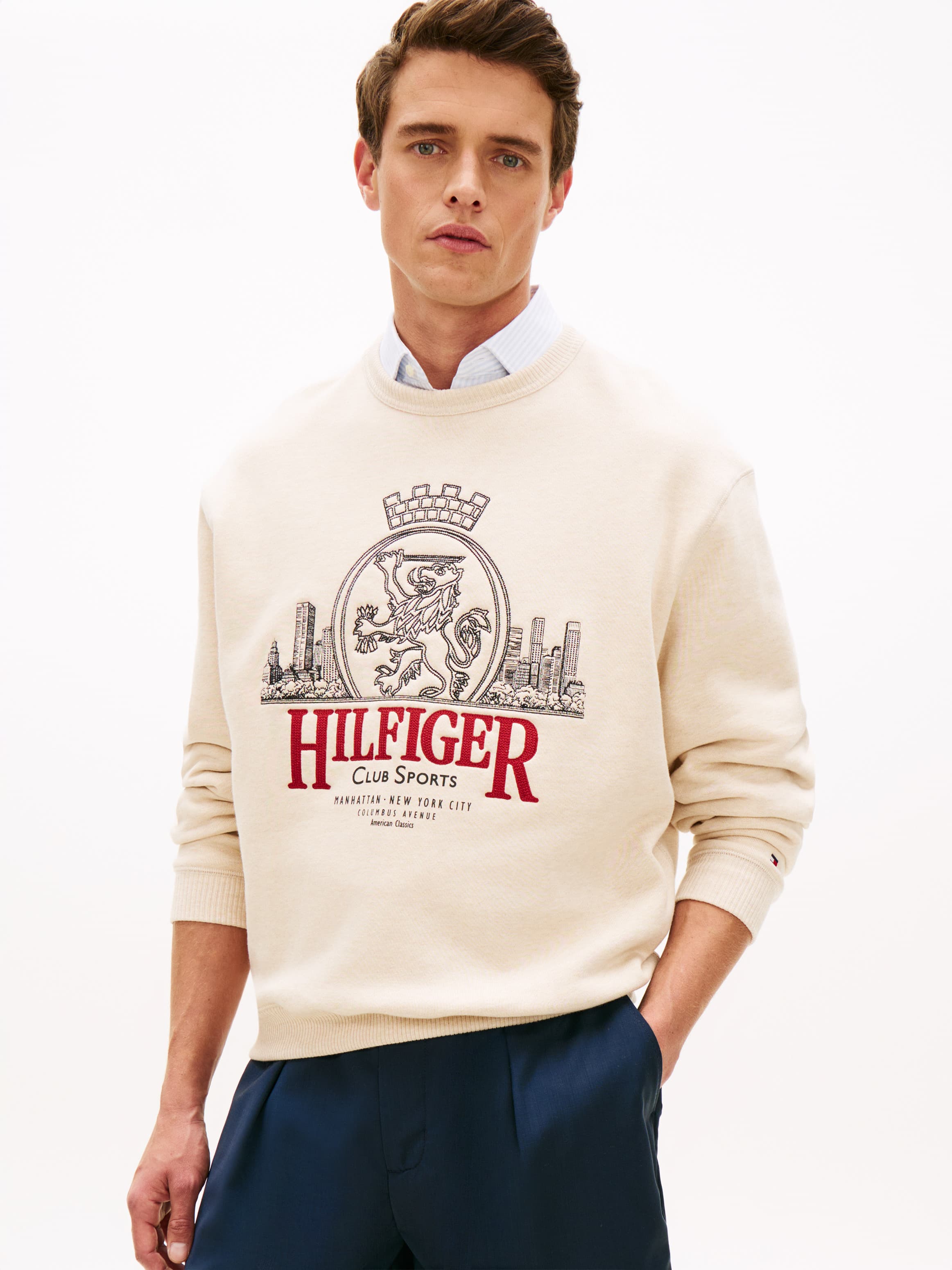 Heritage Crest Embroidery Relaxed Sweatshirt