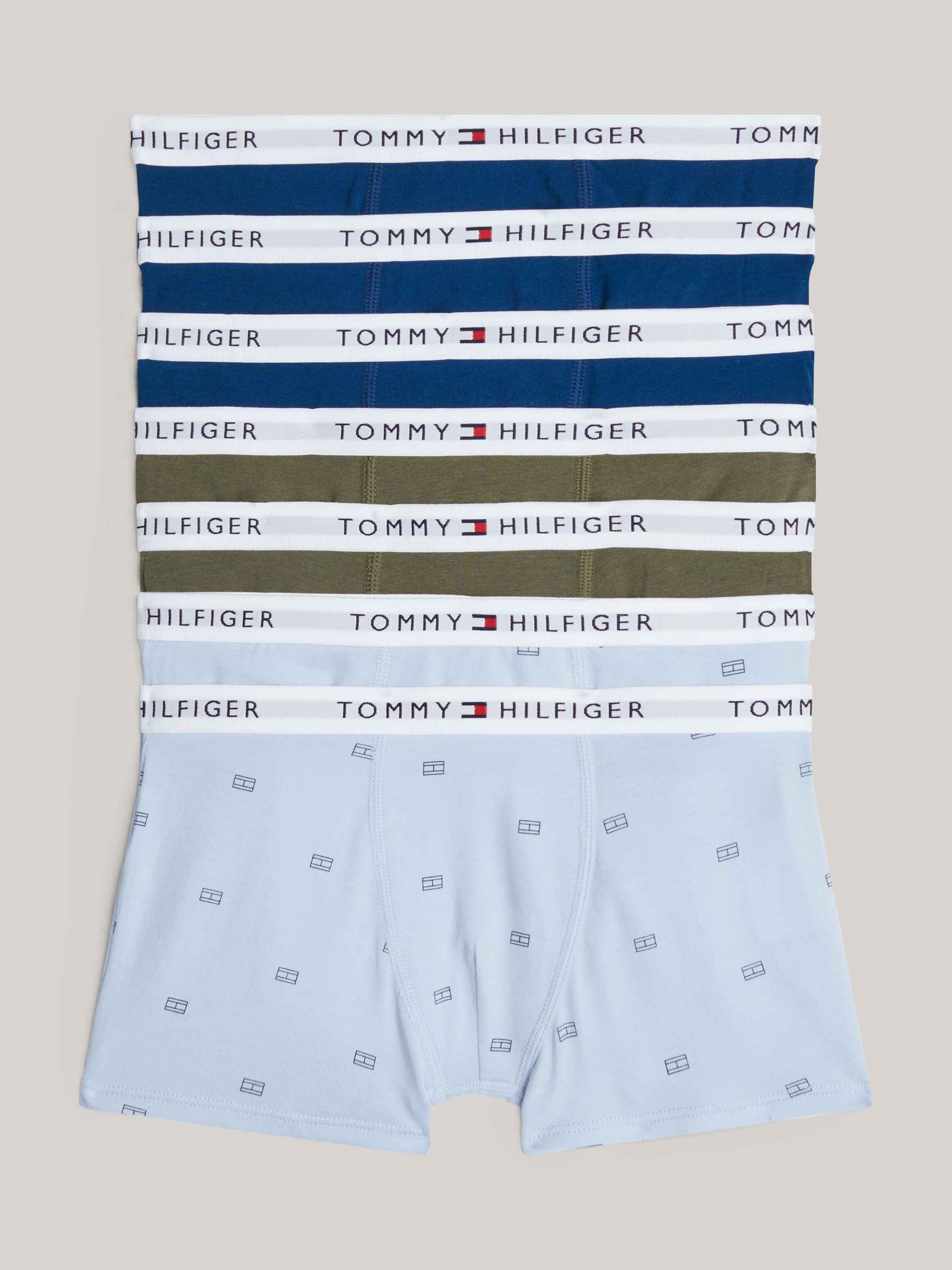 7-Pack Signature Print Logo Waistband Trunks