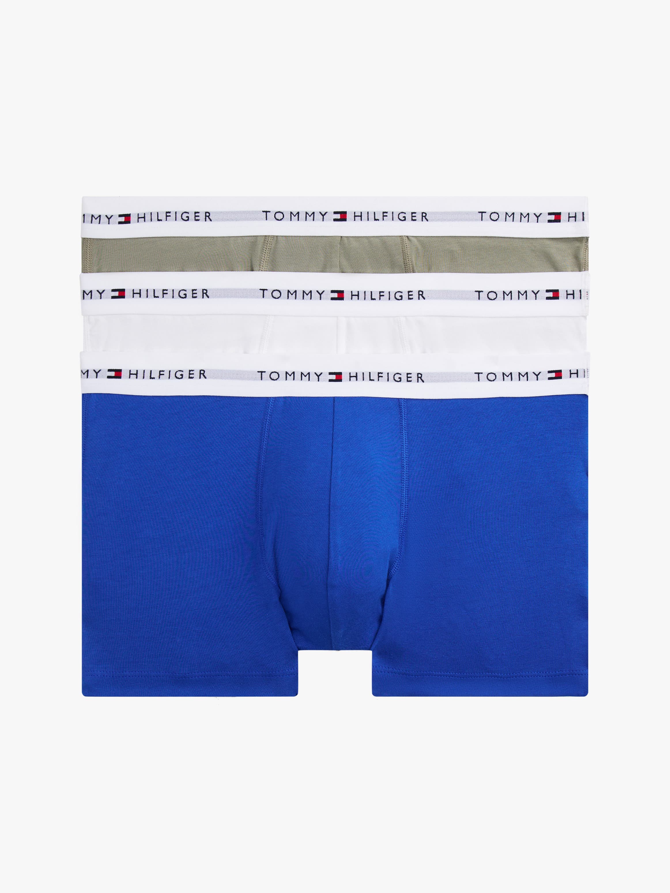3-Pack Microfibre Logo Waistband Trunks