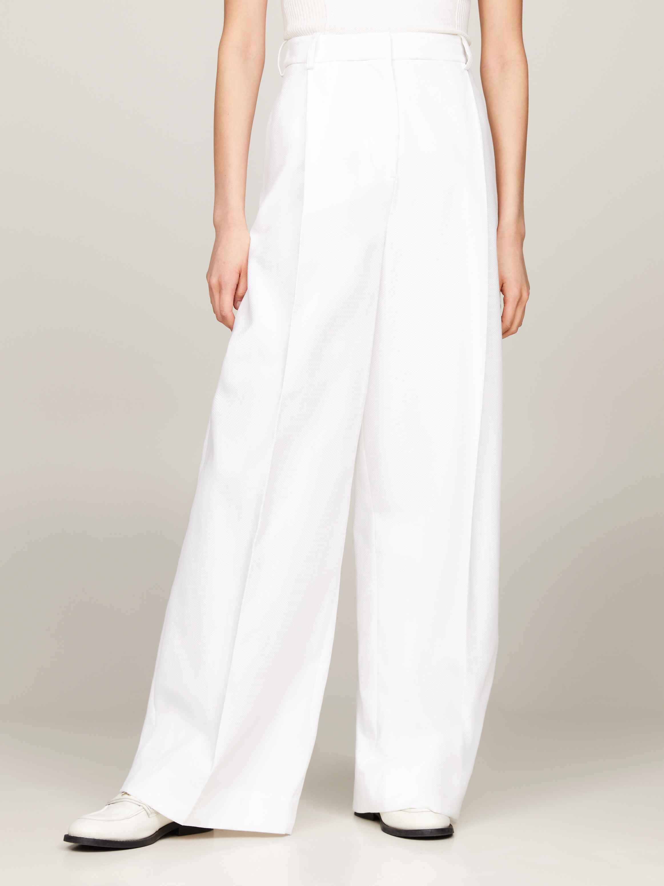 Crest Pique Bootcut Trousers