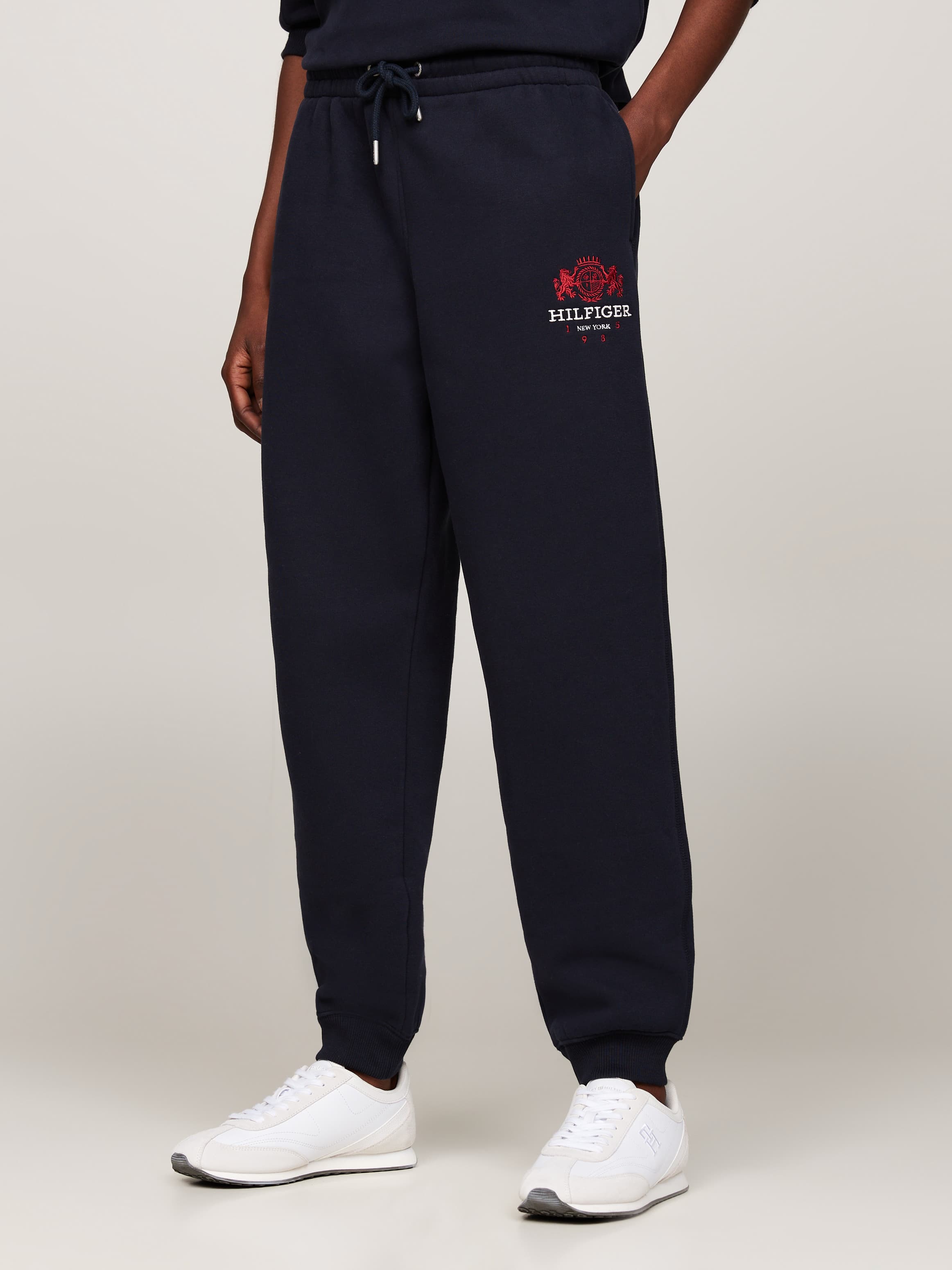 Logo Embroidery Cuffed Joggers