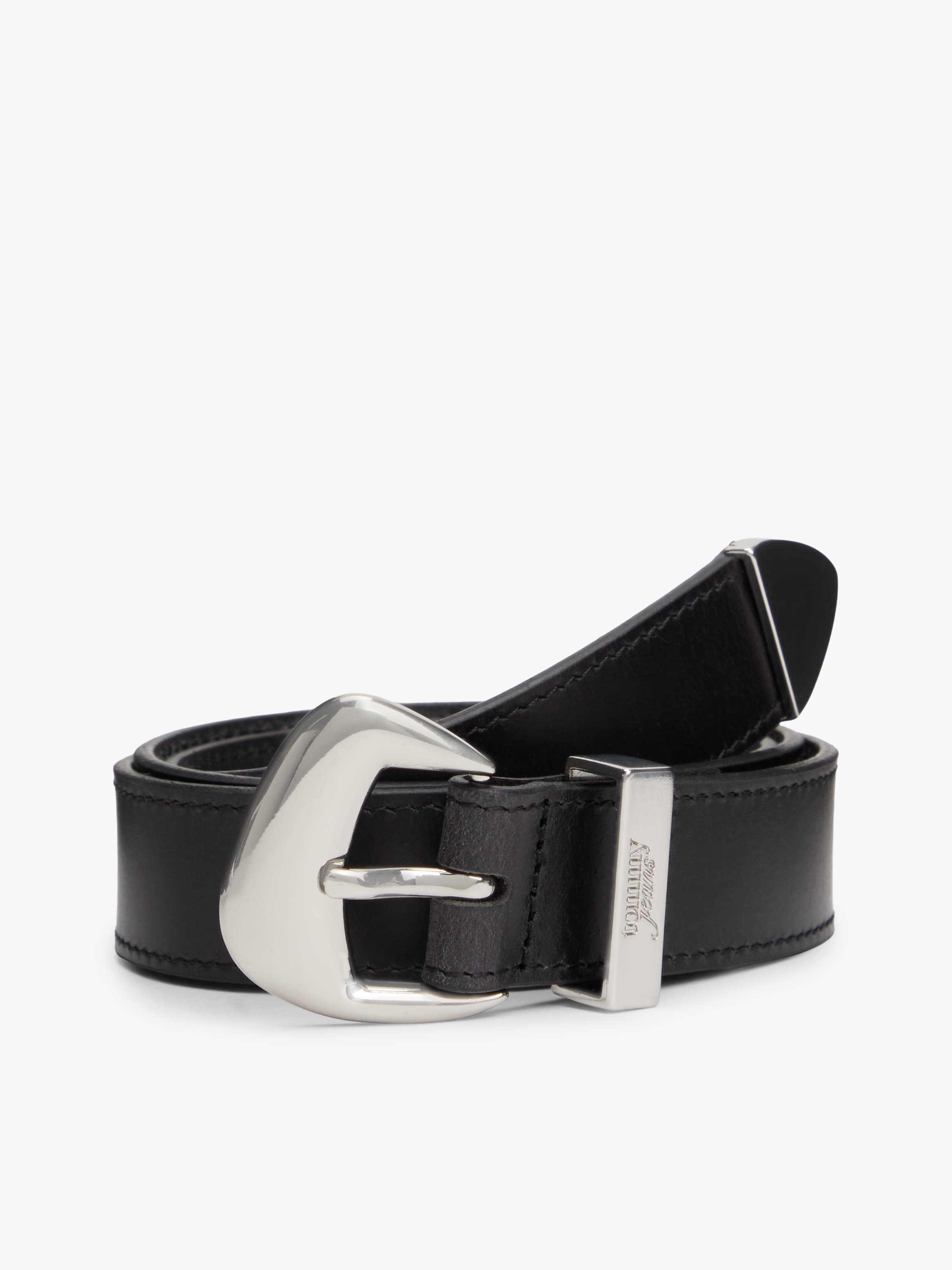 Abstract Buckle Leather Belt