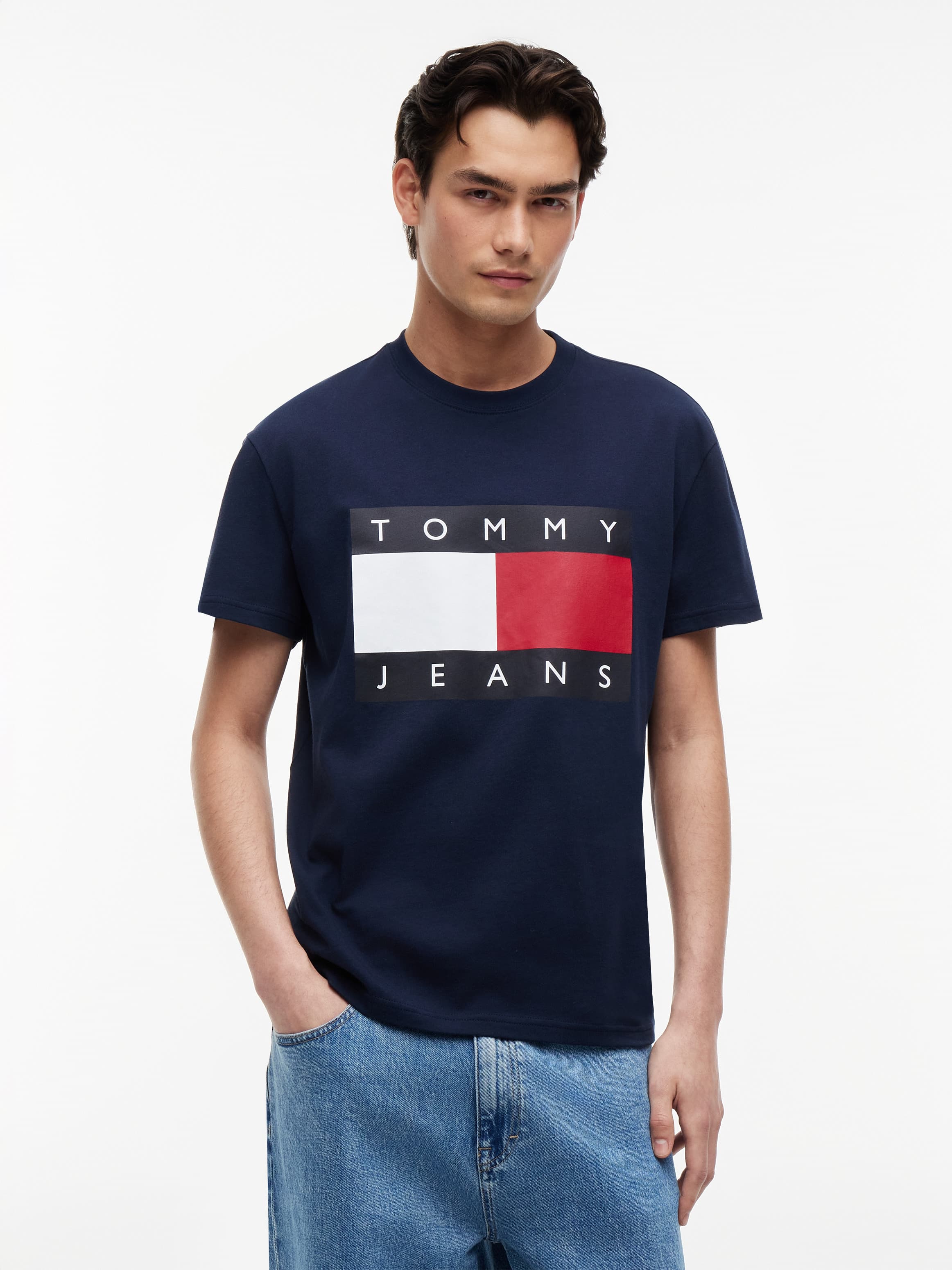 Flag Badge Crew Neck T-Shirt