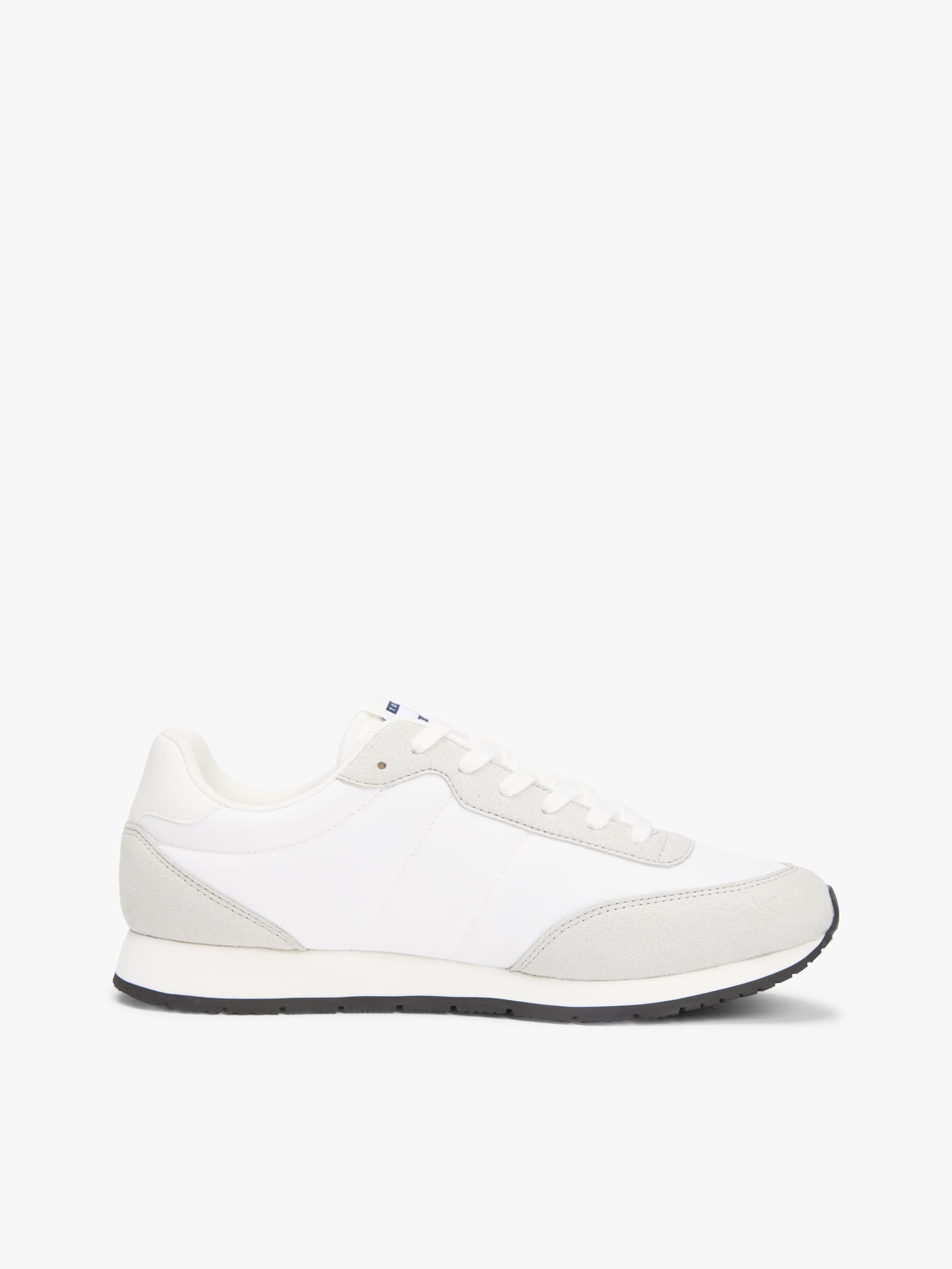Mixed Texture Contrast Heel Trainers