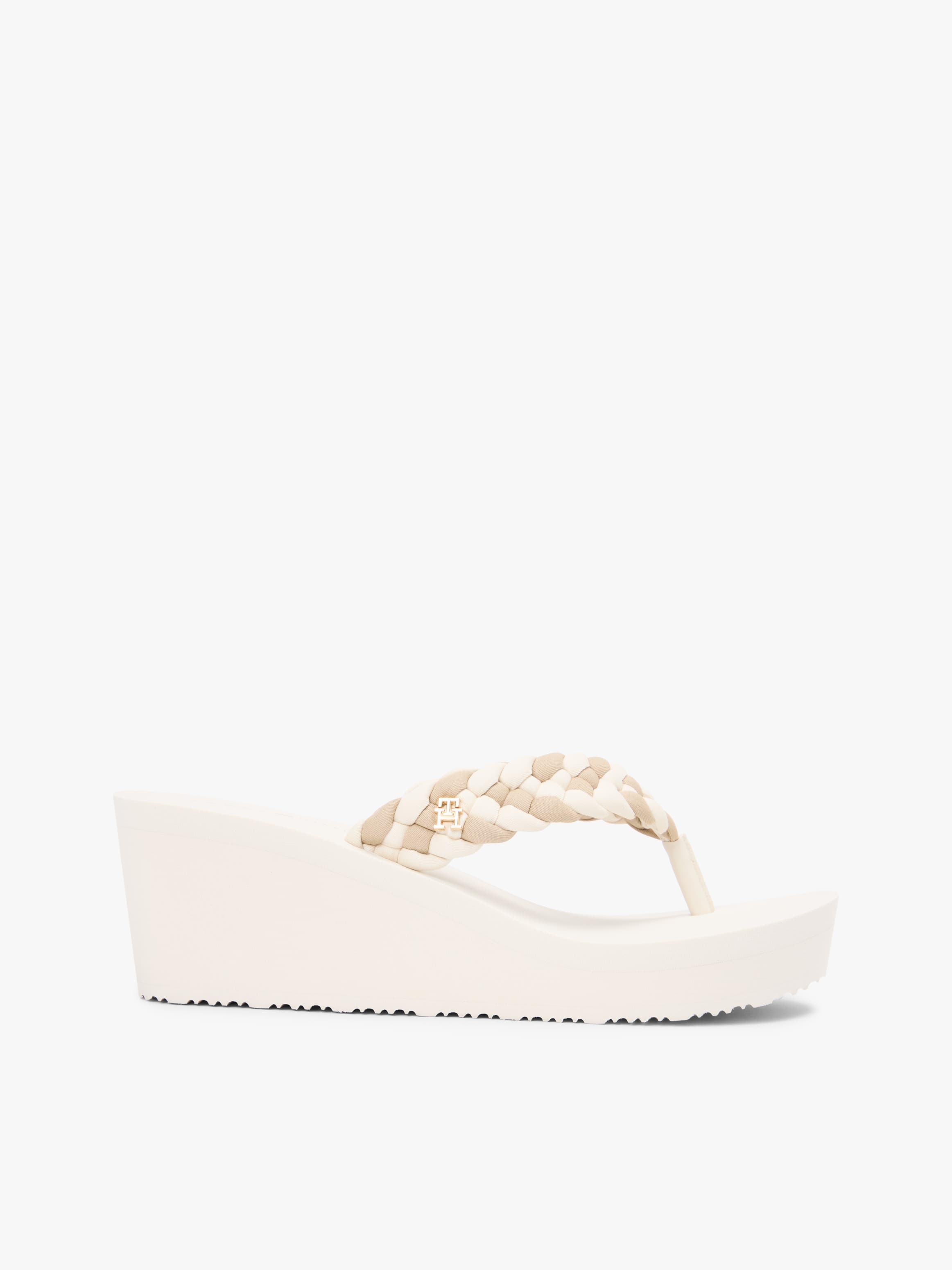 Braided Strap Wedge Flip-Flops