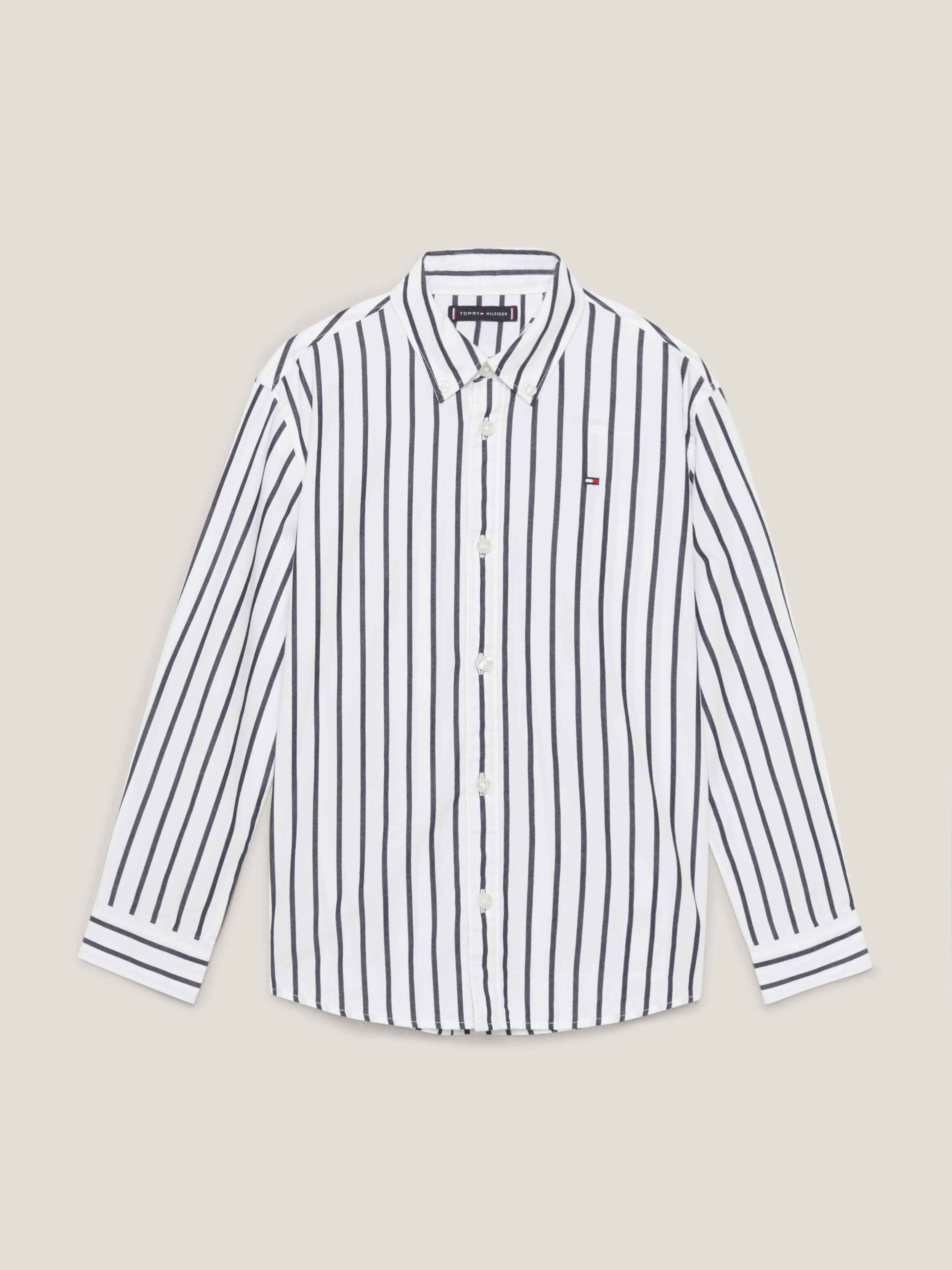 Stripe Flag Embroidery Regular Shirt