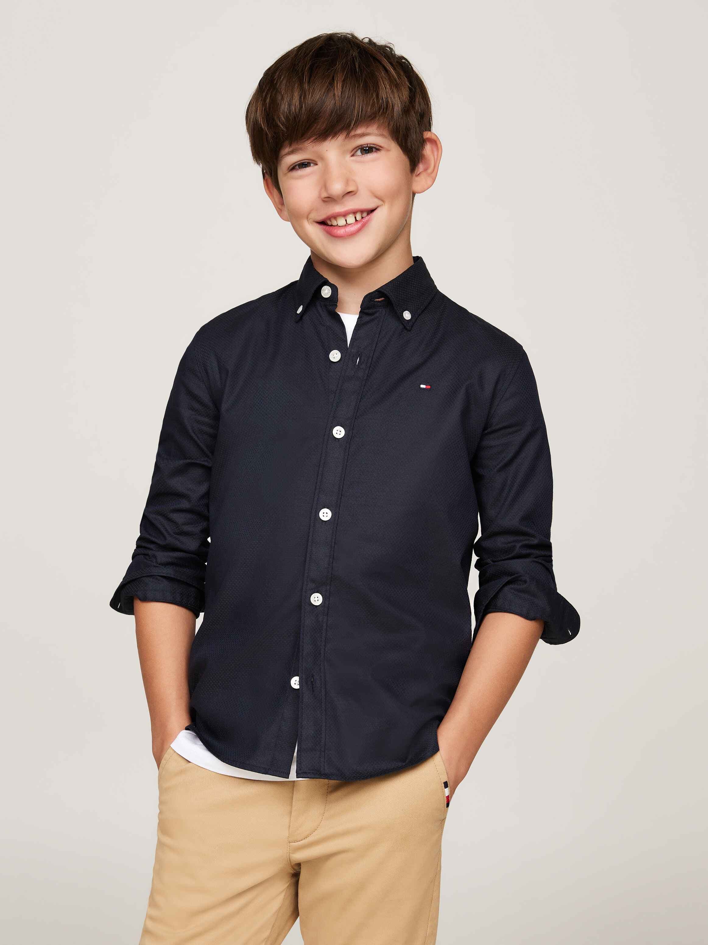 Dobby Button-Down Collar Regular Shirt