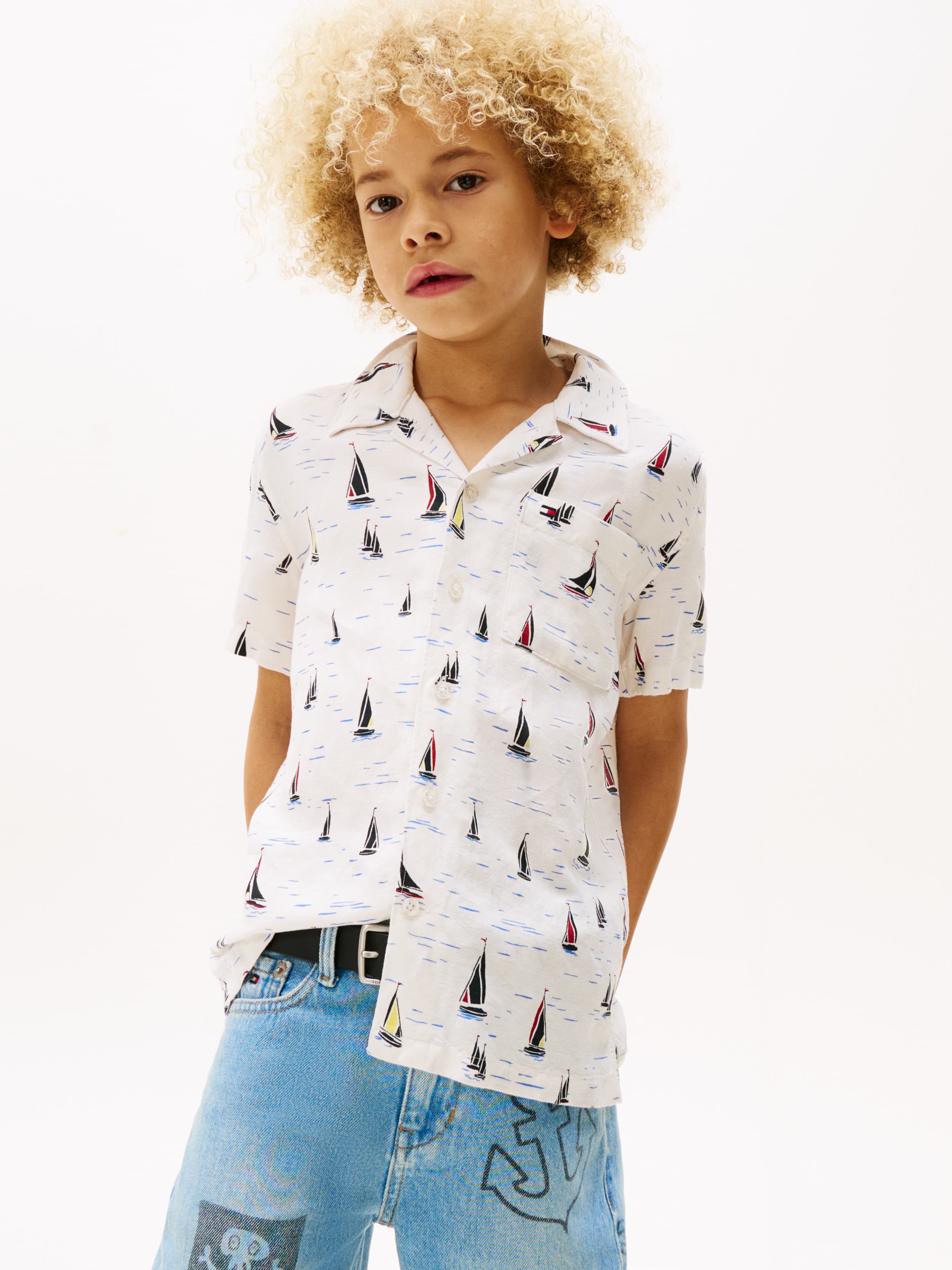 Print Woven Short Sleeve Shirt