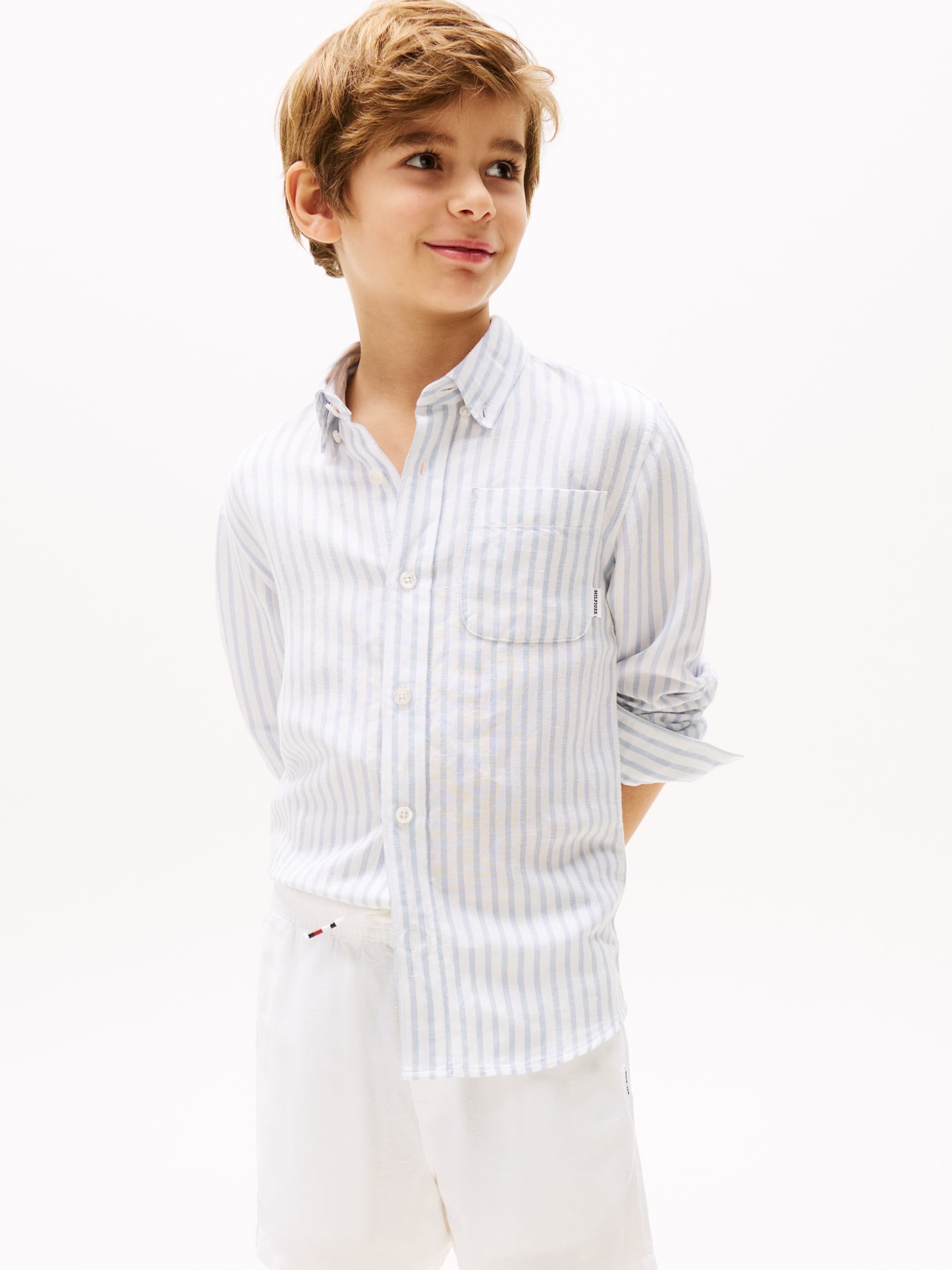 Striped Linen Blend Shirt