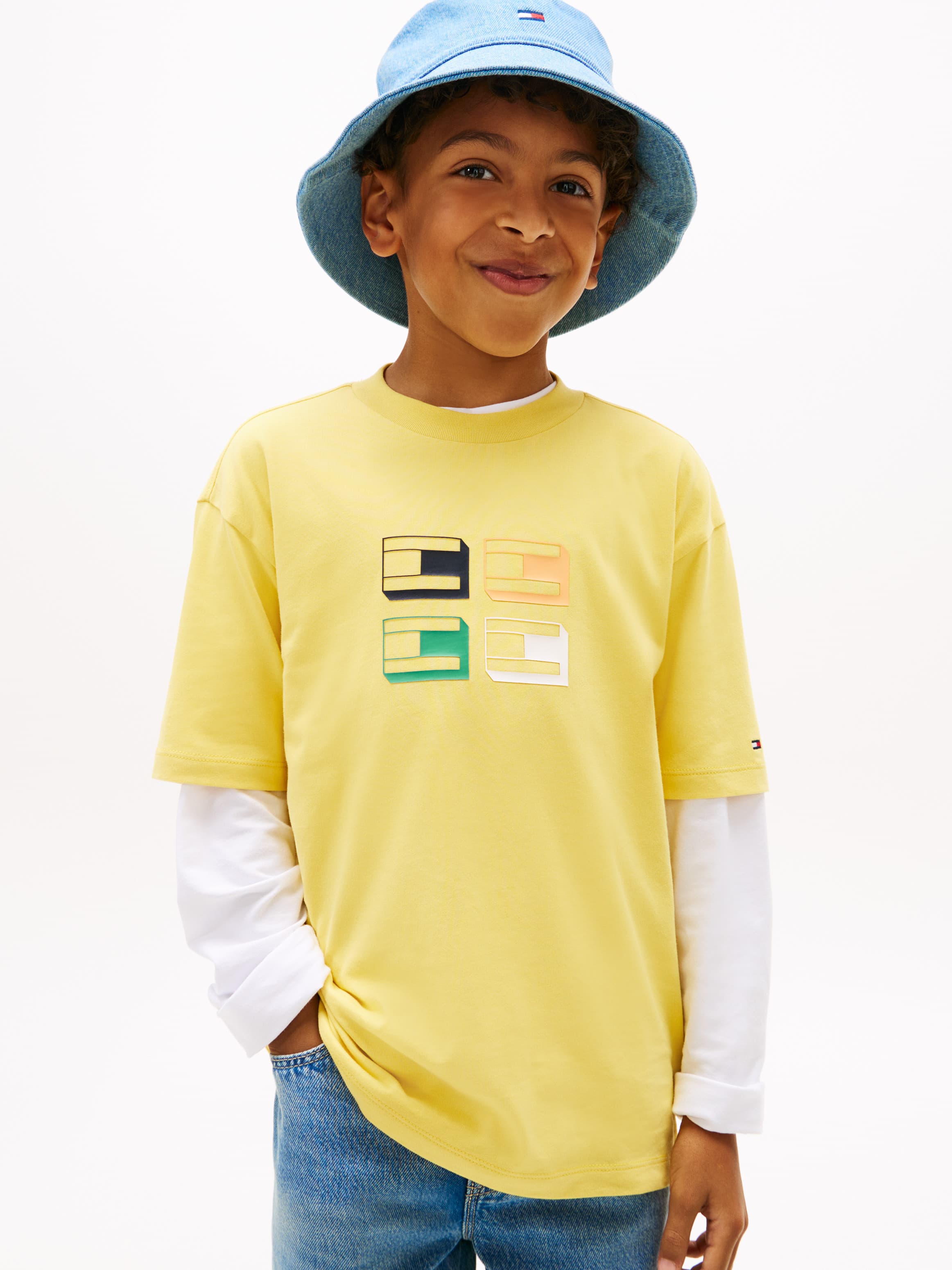 3D Flag Graphic Jersey T-Shirt