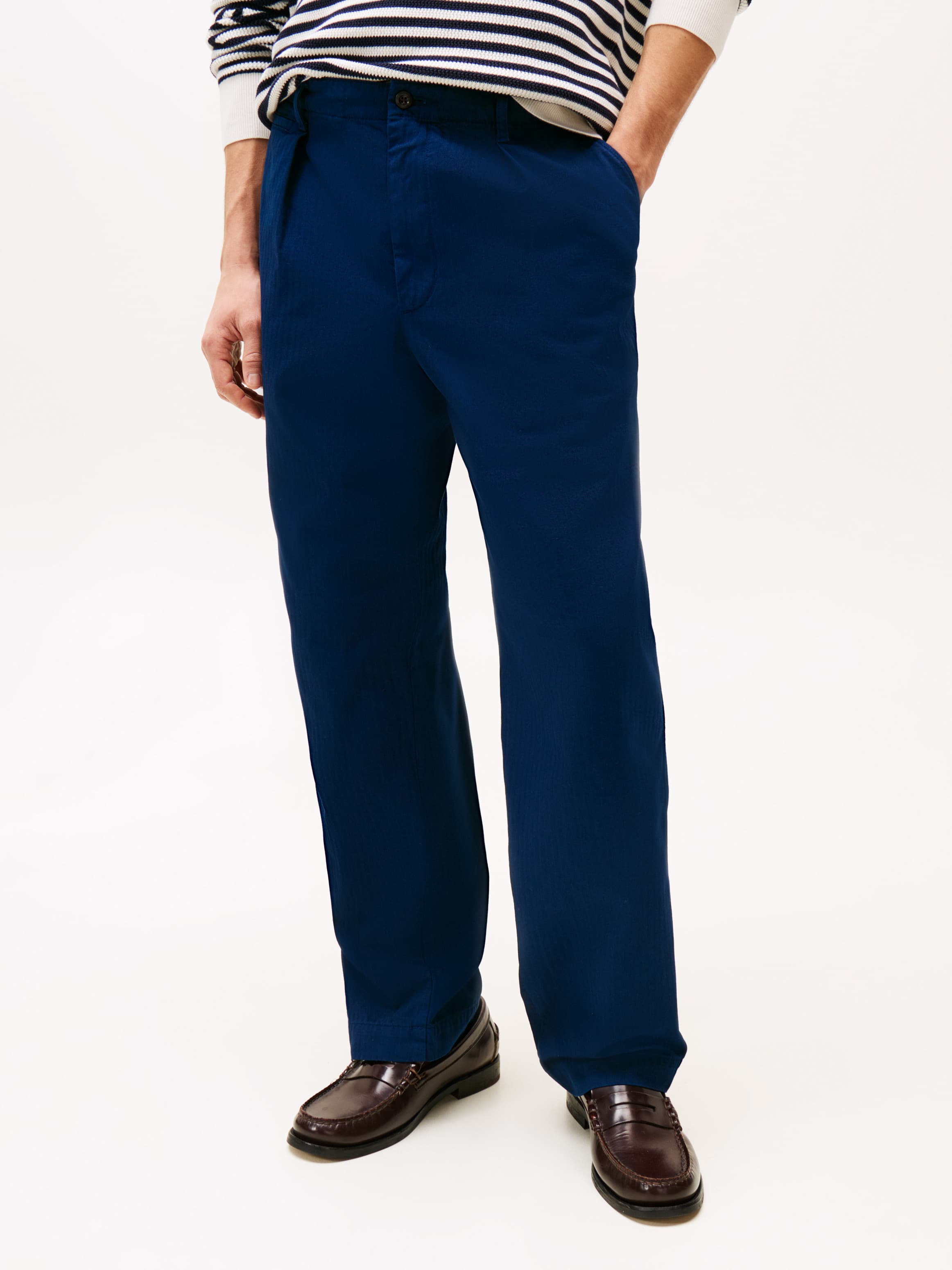 Herringbone Tapered Leg Chinos