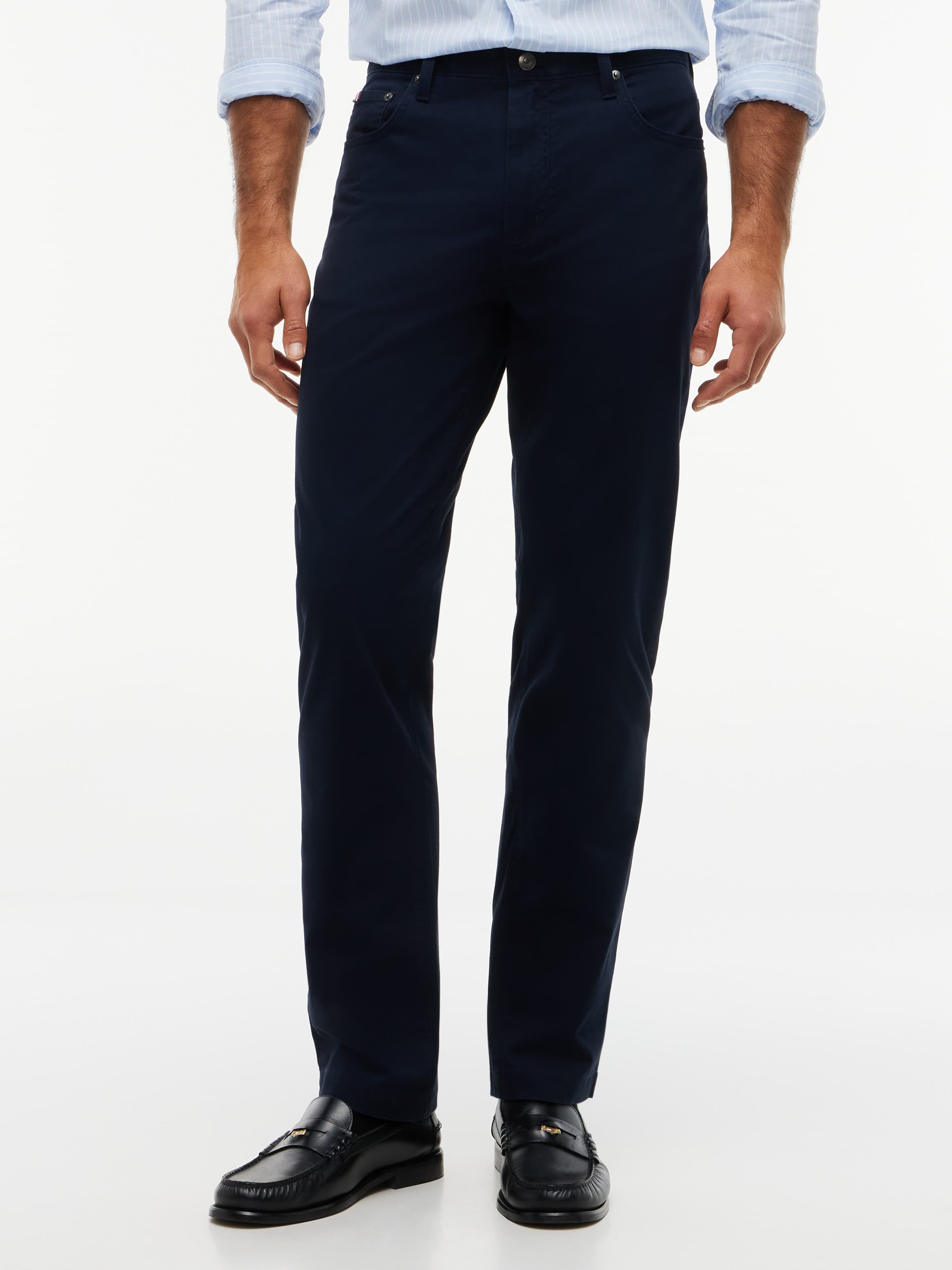 Denton Slim Straight Leg Five-Pocket Trousers
