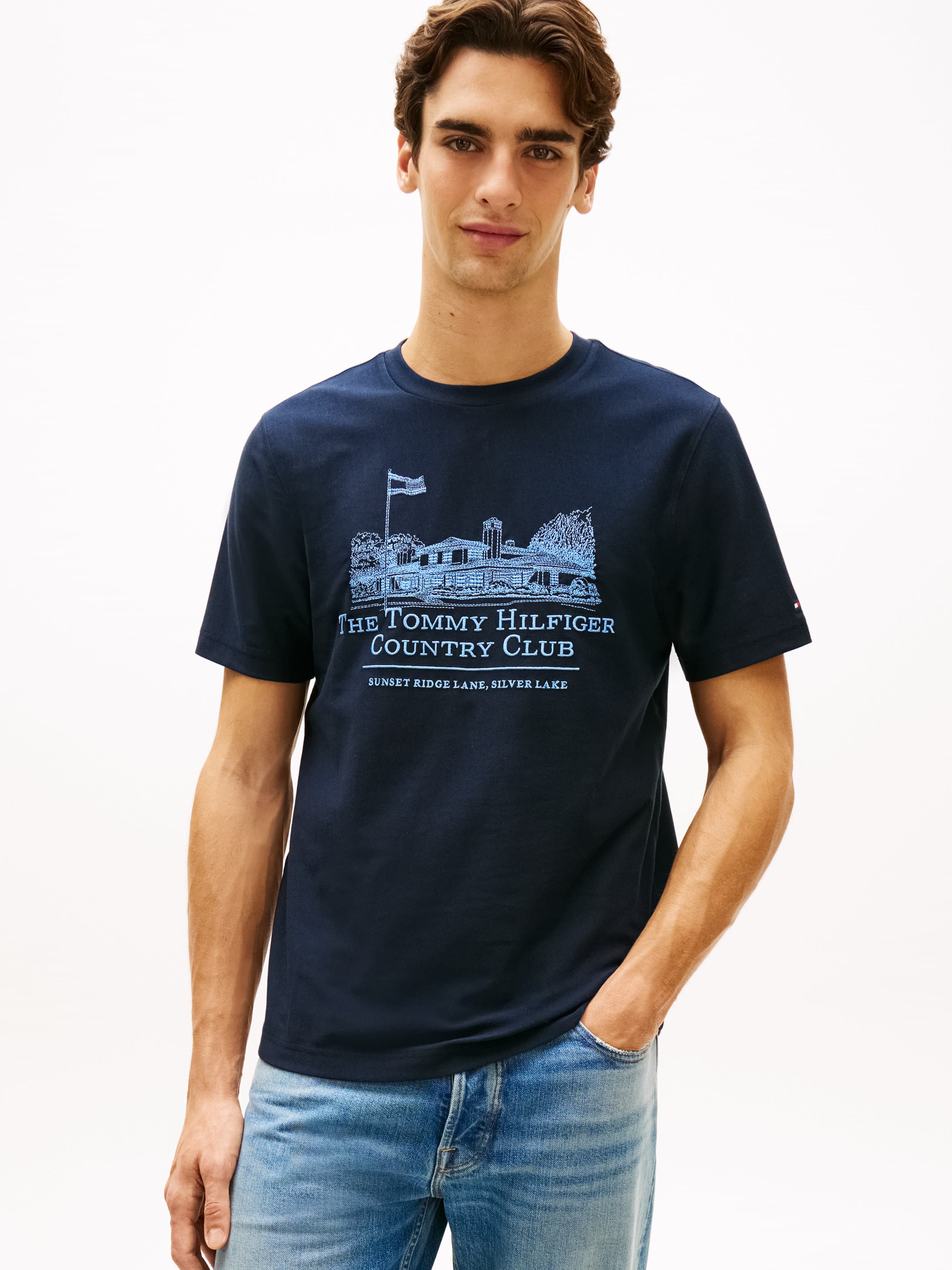 Graphic Embroidery Jersey T-Shirt