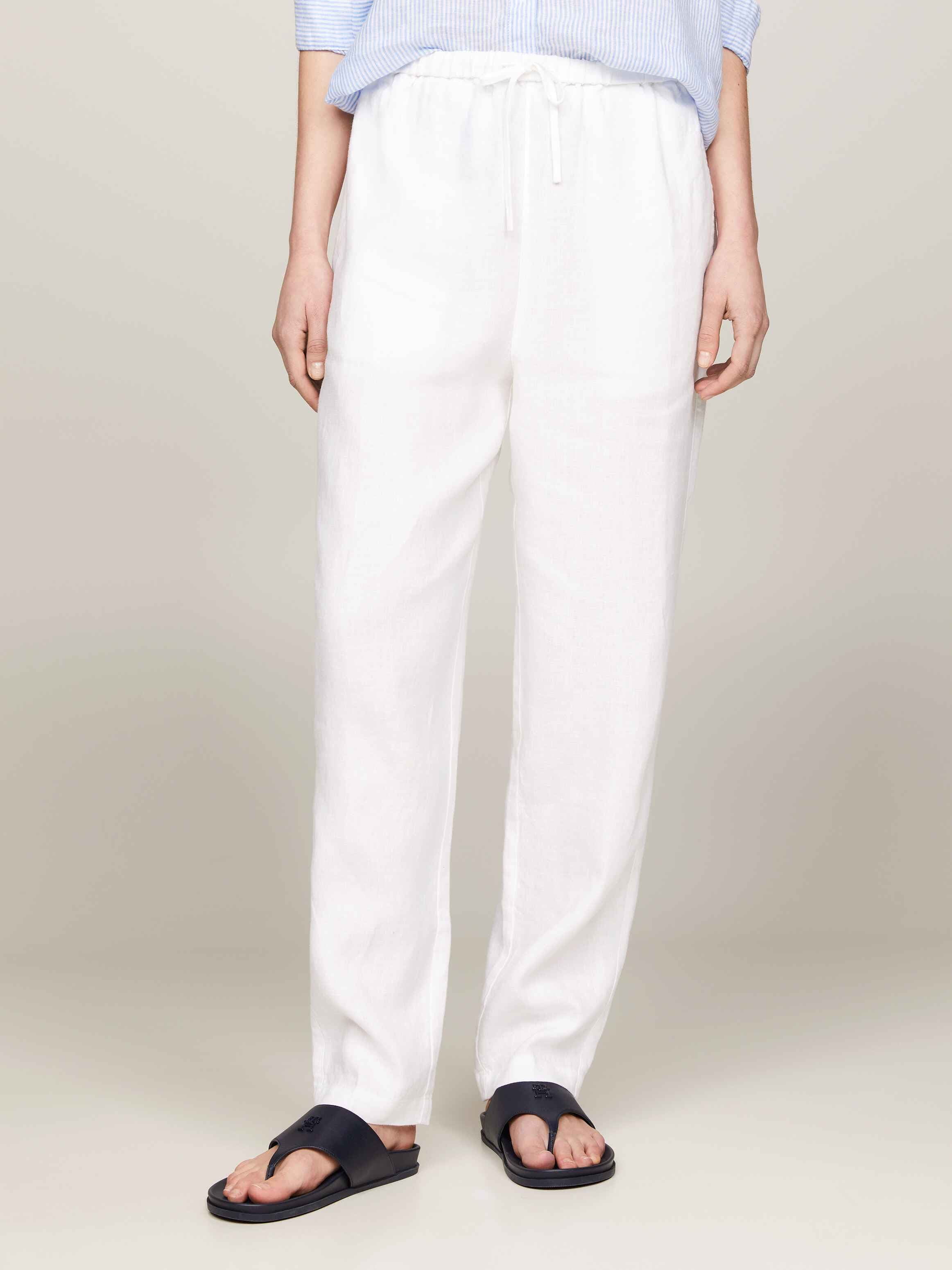 Casual Tapered Drawstring Trousers