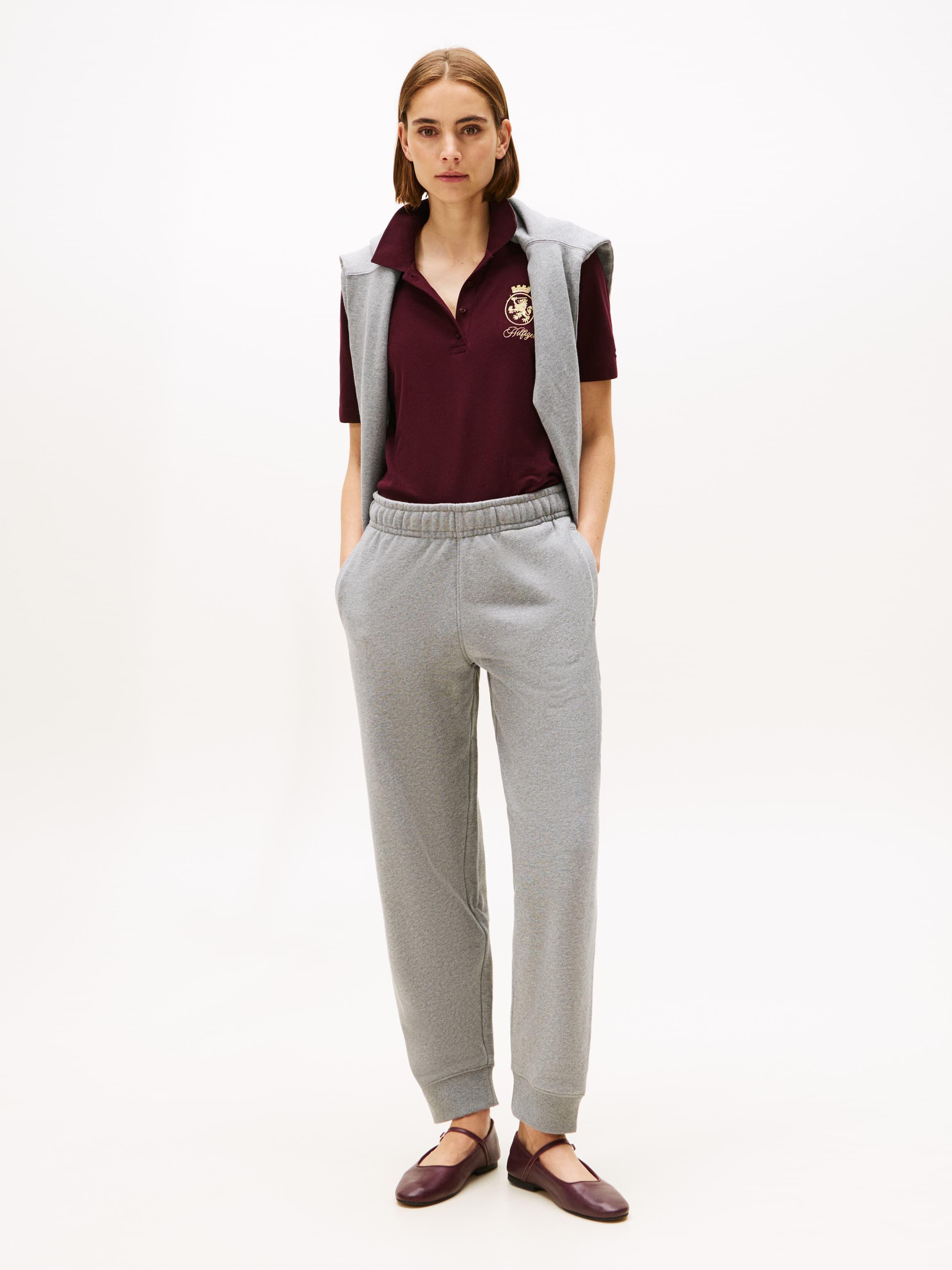 Logo Embroidery Cuffed Joggers